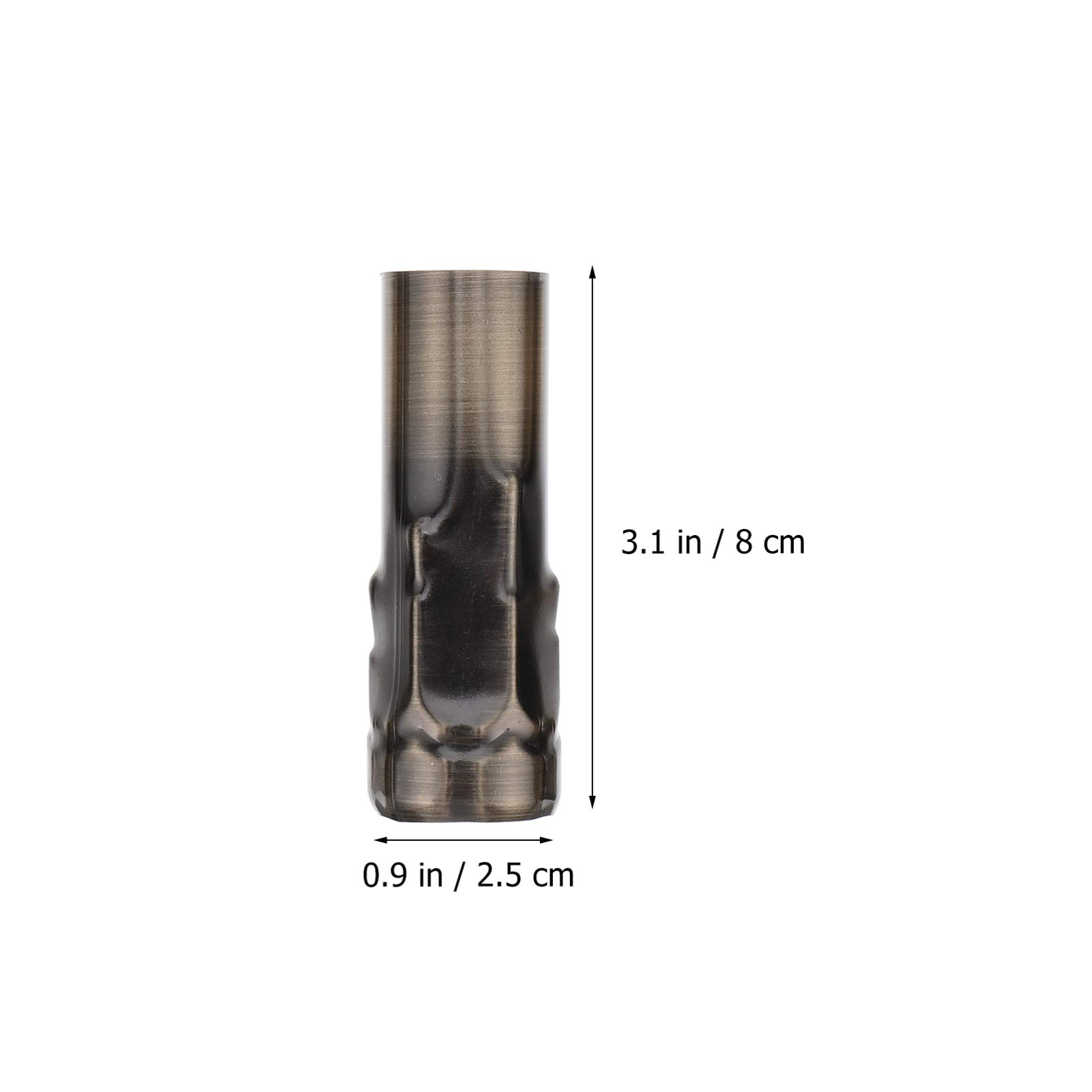Uonlytech 6-Pack Outdoor Candle Light Bulb Covers - E14 Base 25x80mm Iron Tall Candle Sleeves for Chandeliers & Candelabras - Bronze Drip-Proof Socket Covers for Patio, Garden & Home Decor Lighting