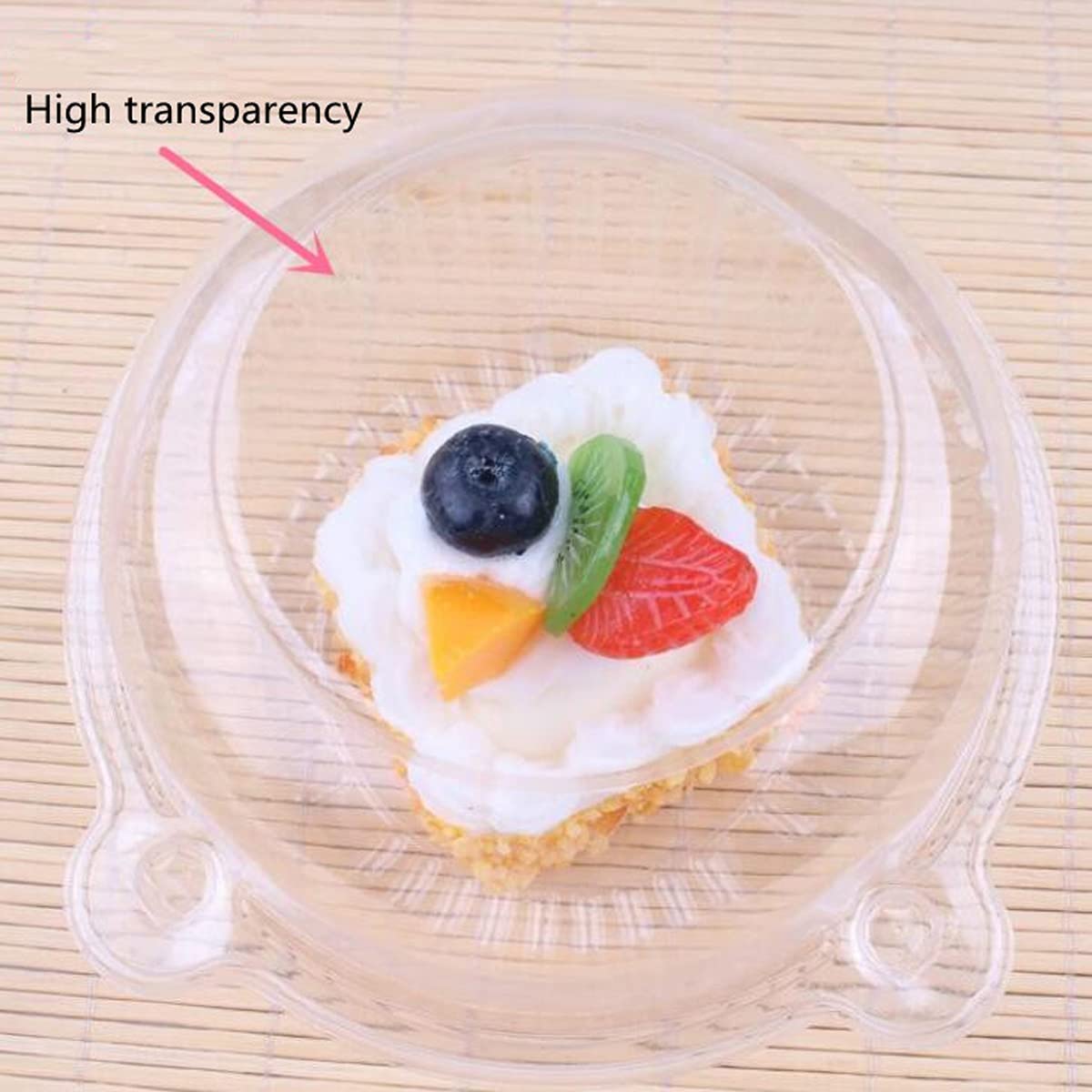 200 PCS Clear Plastic Cupcake Holders - Individual Dome Lids for Muffins, Cakes & Desserts - Perfect for Baking, Party Display & Food Storage