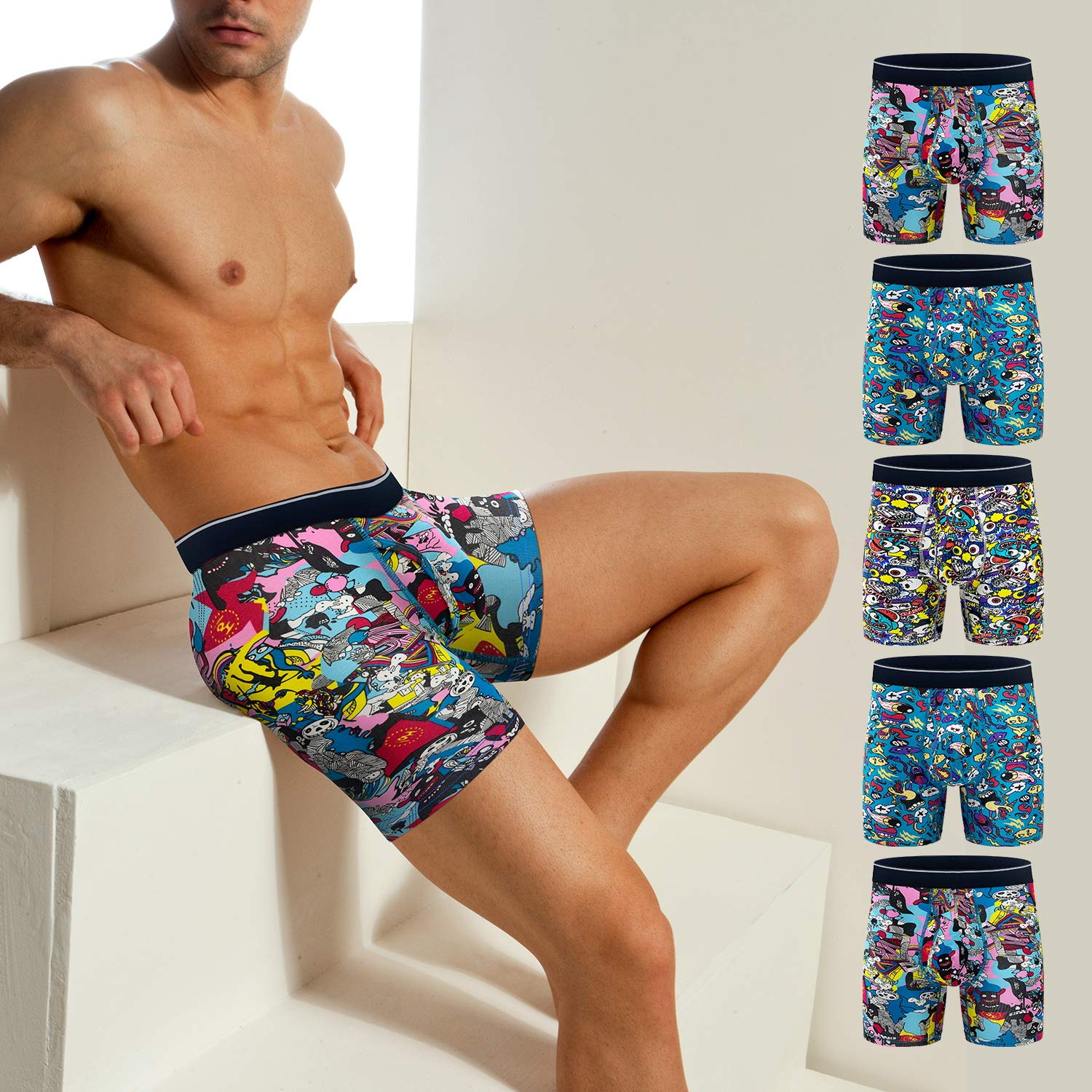 **Men's Cotton Boxer Briefs - 6