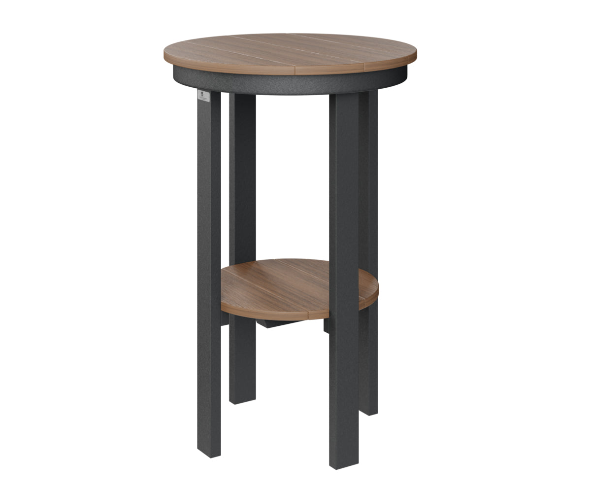 Berlin Gardens Round End Table - Bar Height Outdoor Patio Furniture for Garden, Deck, Poolside & Balcony Use