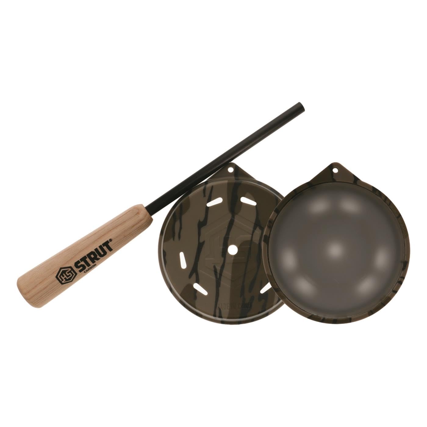 Realistic Turkey Vocals Pot Game Call - Hunters Specialties Camo Cutt'R Slate/Glass Mossy Oak Bottomland | Perfect for Turkey Hunting & Outdoor Adventures