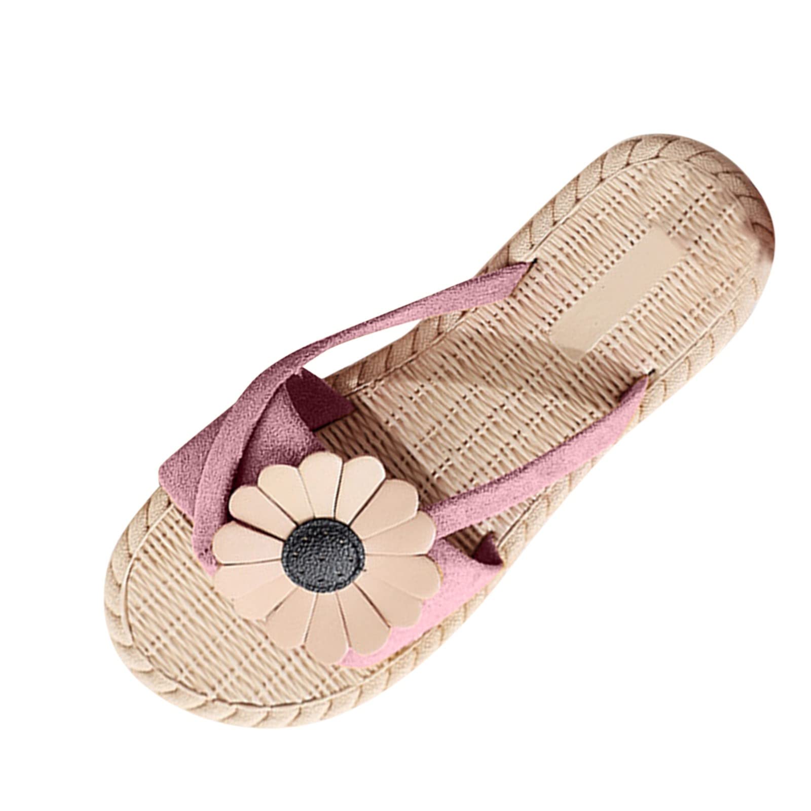 **Women's Sunflower Summer Sandals - Comfortable Beach Flat Slippers for Casual Spring & Christmas Wear - Perfect for Vacation, Poolside, and Home Relaxation**