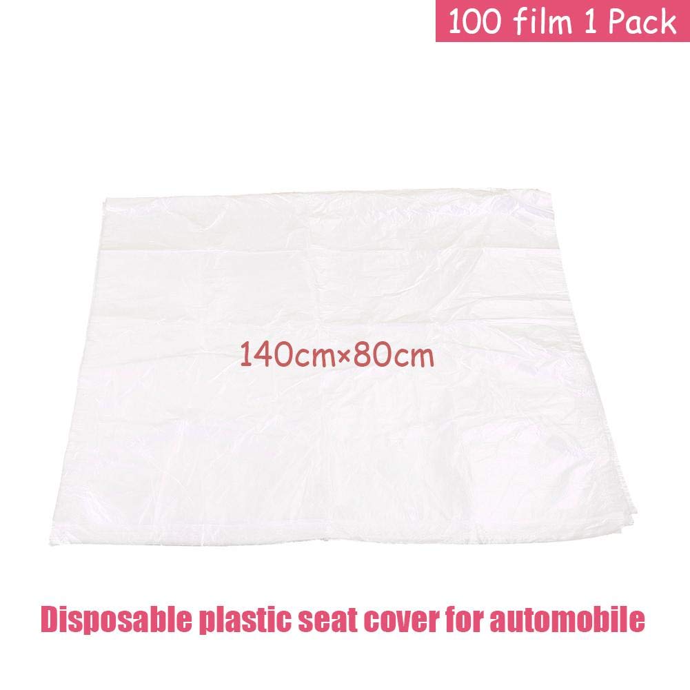 100pcs Disposable Plastic Car Seat Covers - Universal Fit for Vehicles, Mechanics & Valet Services | Waterproof, Durable Protection for Car Seats | Perfect for Auto Detailing, Service Visits & Daily Commute