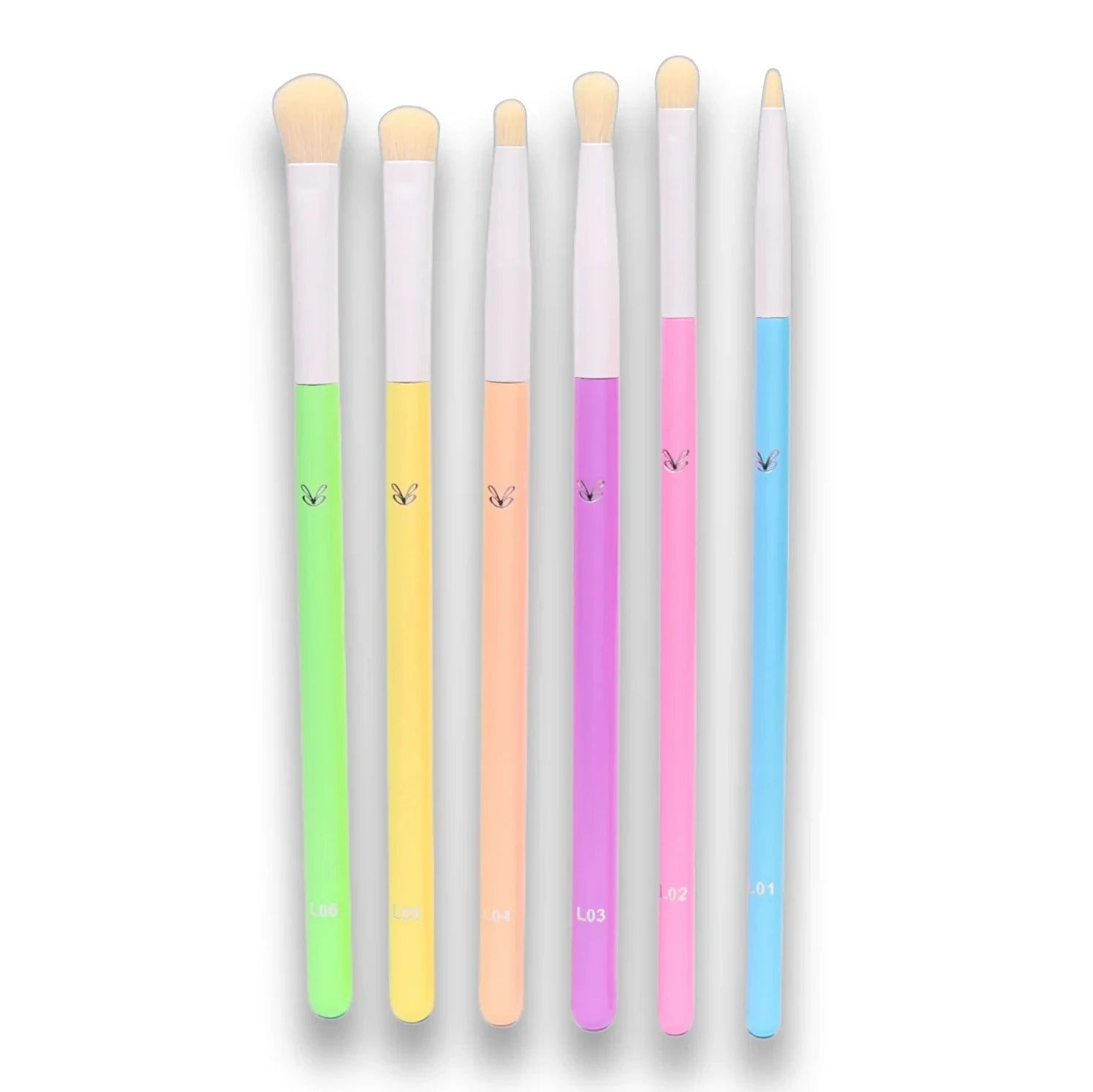 Lins x Blend Bunny Makeup Brush Set - Professional Vegan Cosmetics Brushes for Eyeshadow, Blending & Contouring | Perfect for Makeup Artists & Beauty Enthusiasts