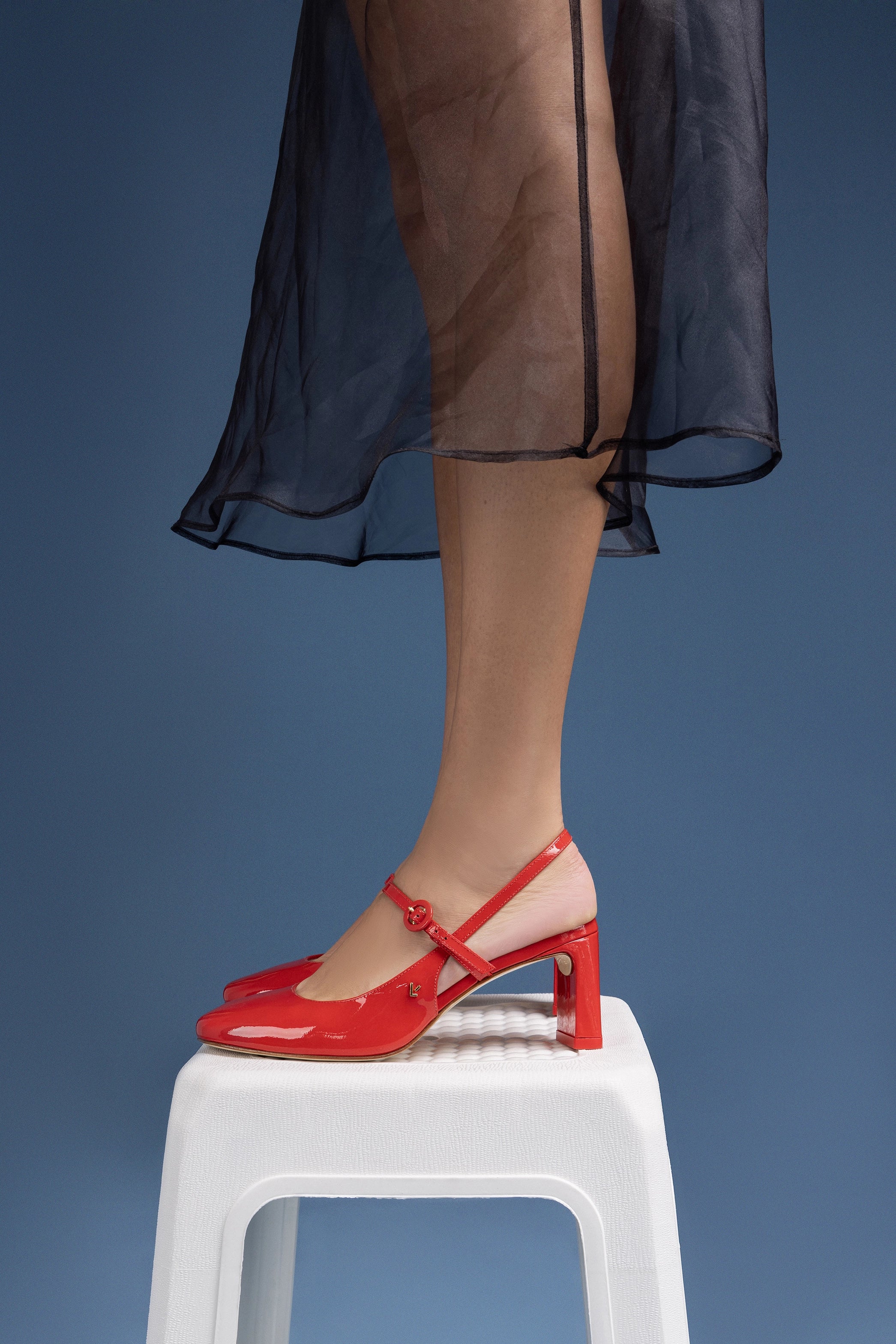 Georgina Women's High Heel Pumps - Scarlet Red Patent Leather Dress Shoes for Women - Perfect for Parties, Weddings & Formal Events