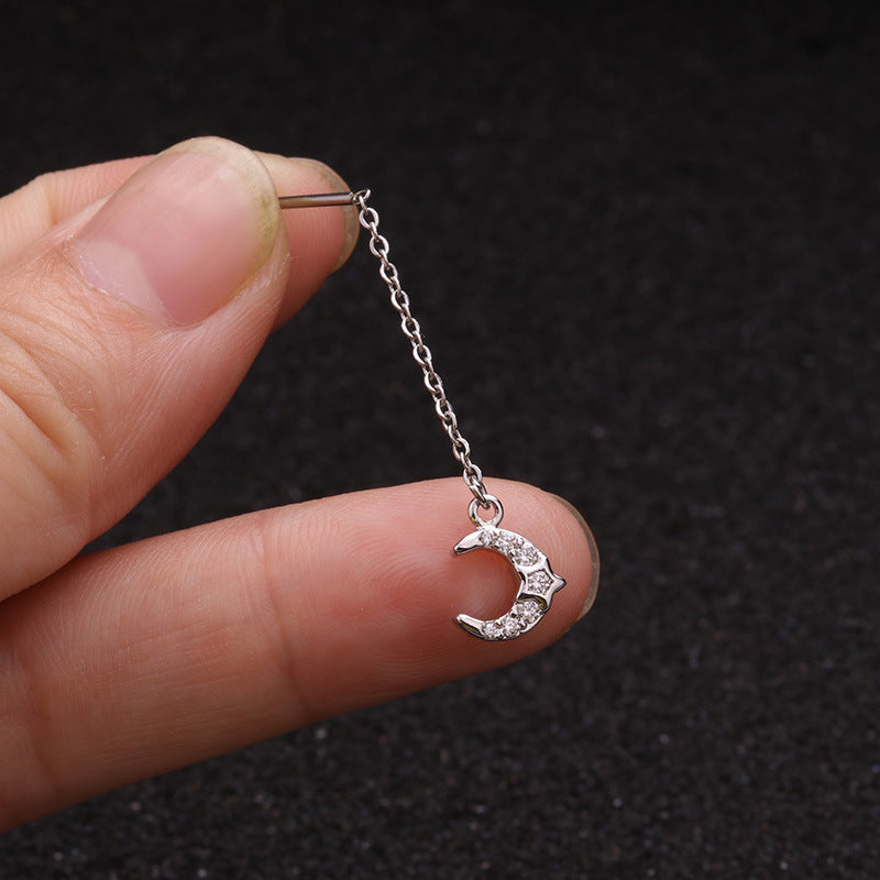 20G Starfish Dangle Stud Earrings for Second Hole Piercing | HSPJ1925 | Perfect for Cartilage, Helix, and Lobe Piercings