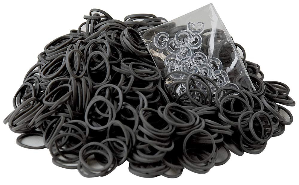 Wonderloom Bands - Premium Elastic Hair Ties for Women & Girls - Soft No Damage Hair Bands (Black, 12-Pack) - Perfect for Workouts, Yoga, Sports & Everyday Hairstyles