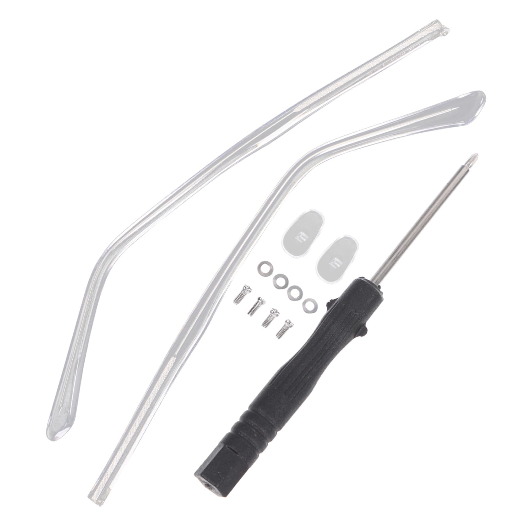 POPETPOP Universal Metal Glasses Arm Replacement Kit - Transparent Frame Repair Parts for Eyeglasses, Sunglasses & Reading Glasses | Durable Fix for Broken Temples at Home, Office or Travel