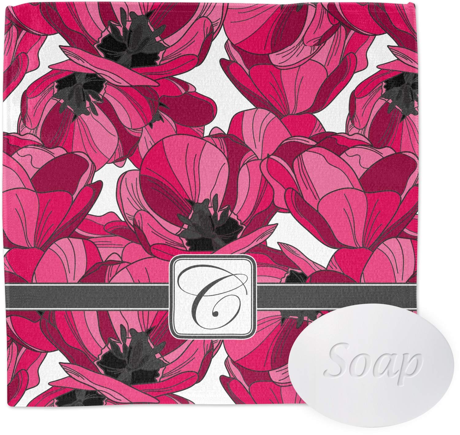 Custom Personalized Tulip Washcloths - Soft & Absorbent Floral Hand Towels for Bath, Spa, and Gift Giving