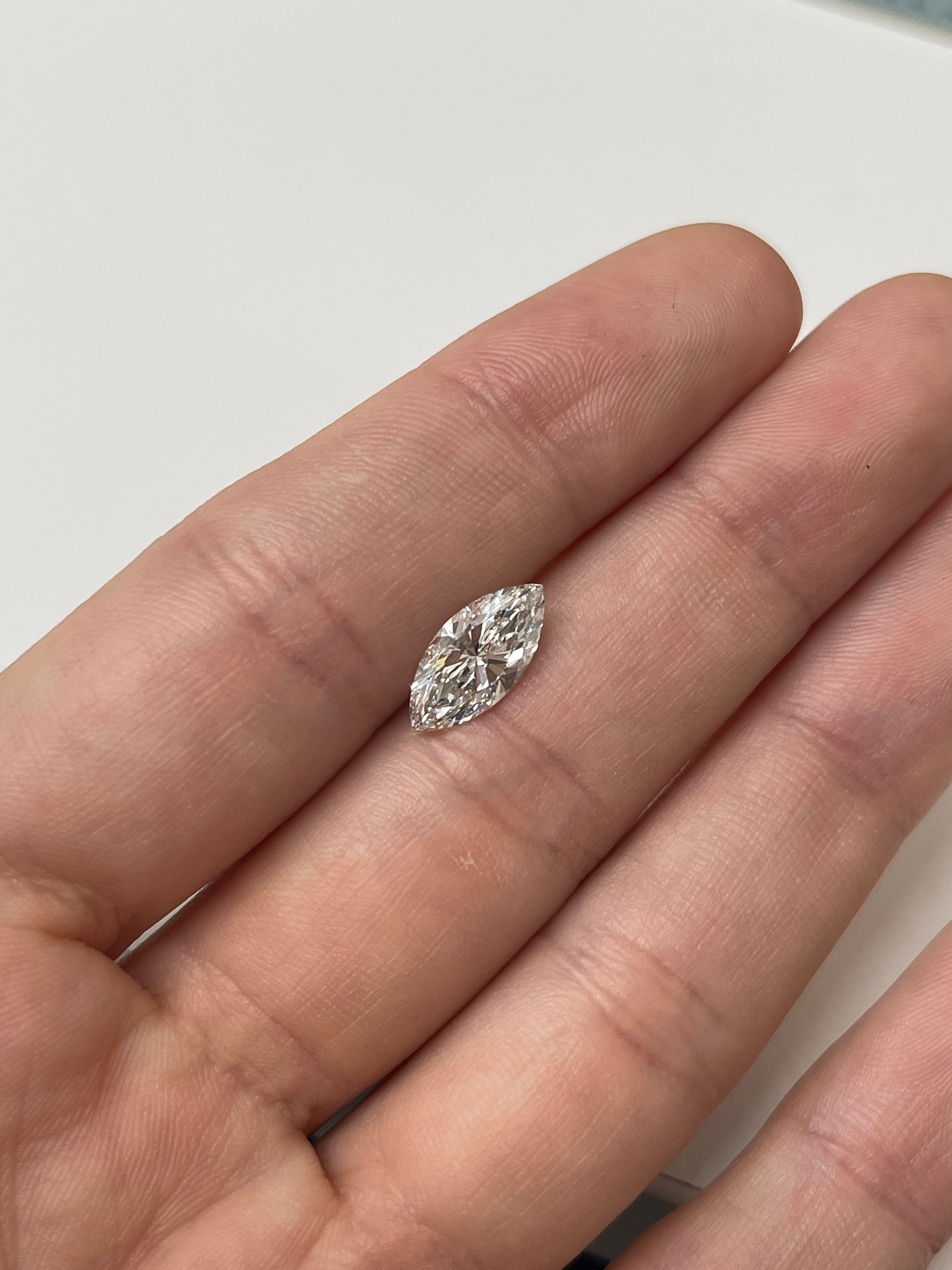 2.04 Carat F Color VVS1 Clarity Lab-Grown Marquise Diamond for Engagement Rings & Fine Jewelry