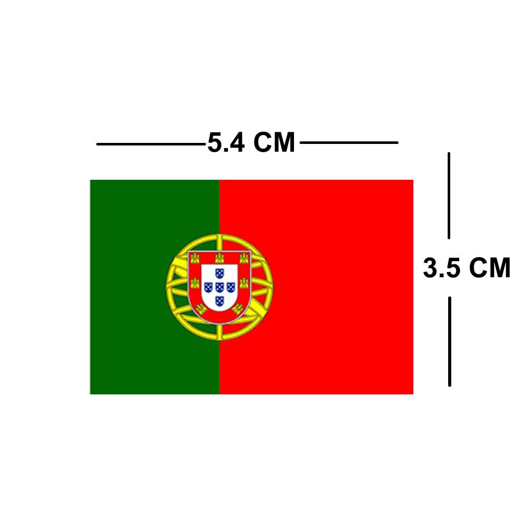 4-Pack Portugal Flag Temporary Tattoos - Waterproof, Long Lasting 1 Week - Show Your Support for Portuguese National Football Team | Perfect for Soccer Games, Parties & National Pride Events