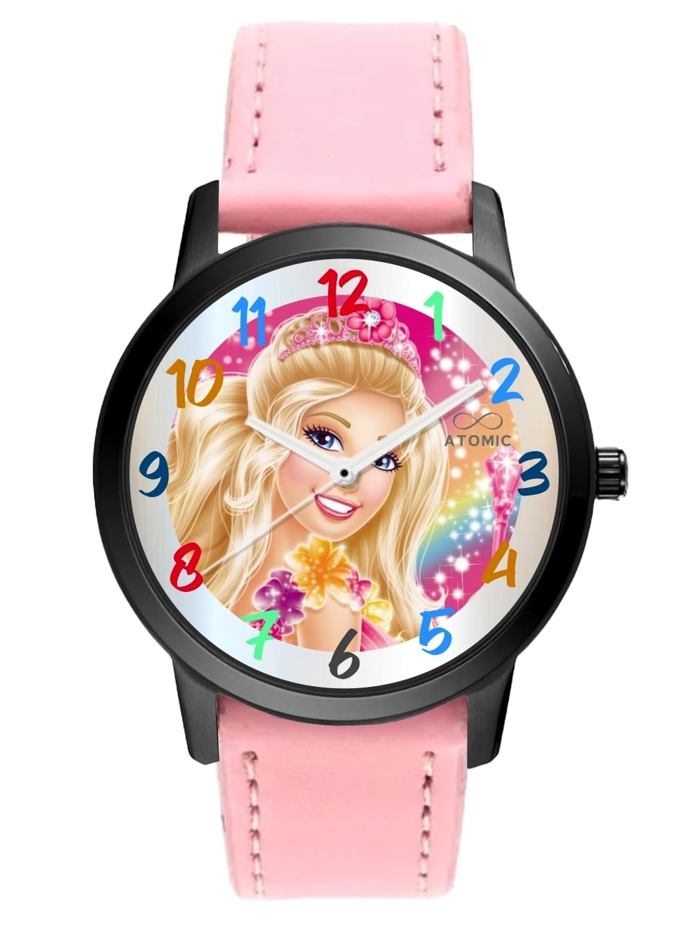 Barbie Girls Analog Watch - Pink Strap, Elegant Design | Kids Fashion Accessory for School, Parties & Everyday Wear