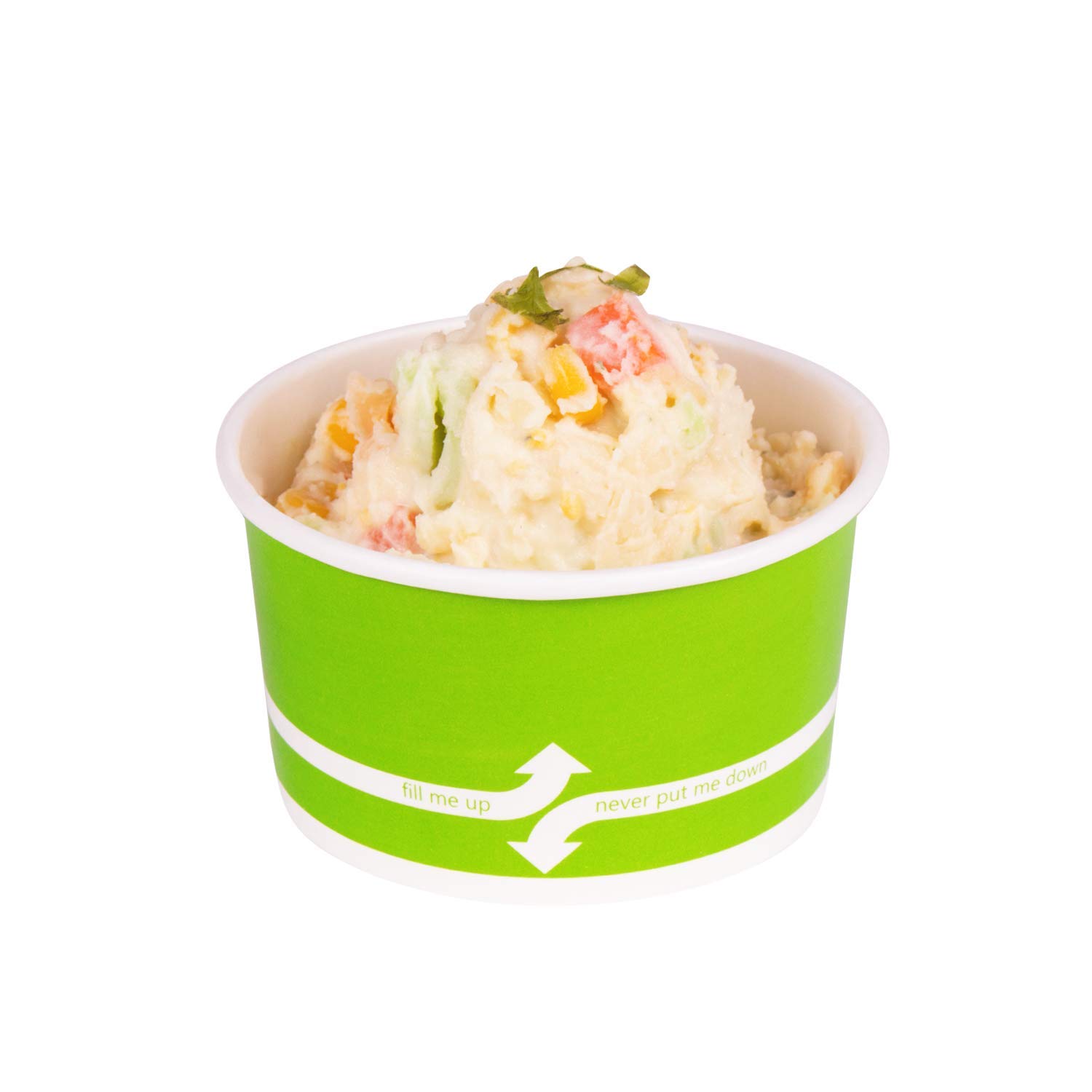 5oz (1000 ct) Green Paper Ice Cream Cups - Disposable Hot & Cold Food Containers for Ice Cream, Gelato, Yogurt, Snacks - Perfect for Parties, Dessert Shops & Catering Events