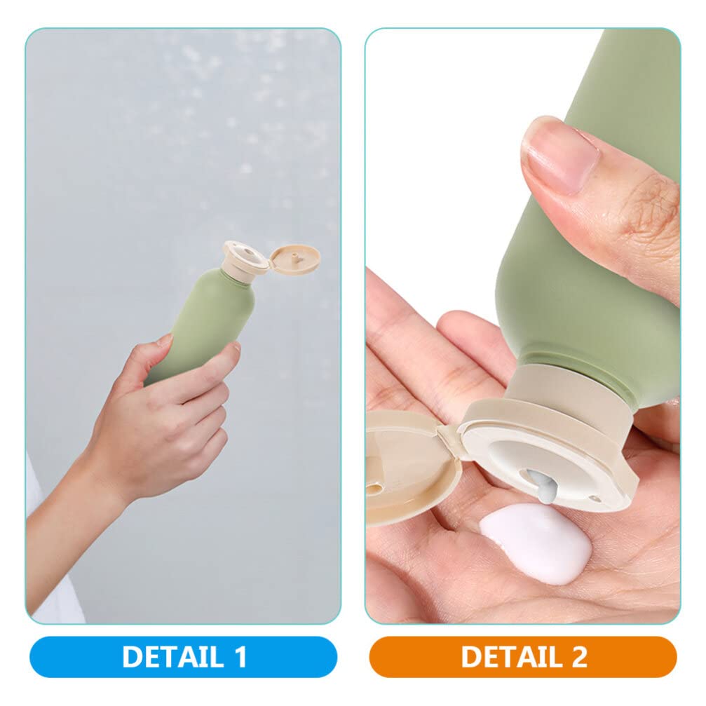 FRCOLOR 2 Pack 260ml Refillable Travel Bottles for Shampoo, Conditioner & Lotion - Leak Proof Squeeze Containers with Dispenser for Toiletries | Perfect for Airplane Carry-On, Gym & Vacation Essentials