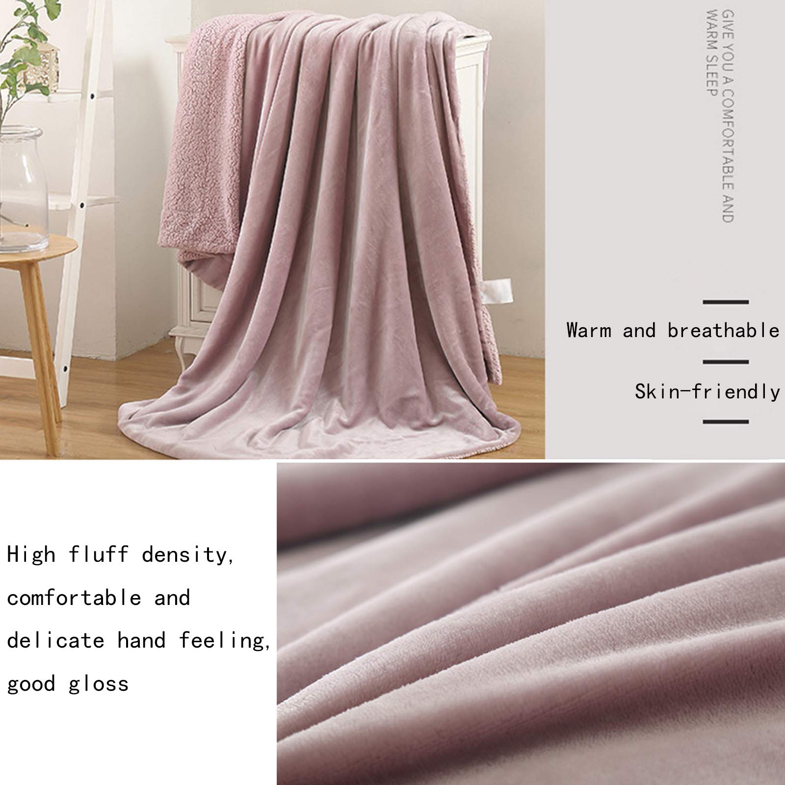 JKGHK Fleece Throw Blanket - Ultra Soft Double-Sided Plush Blanket for Winter Warmth | Cozy Thermal Blanket Perfect for Bed, Sofa & Couch | Ideal for Home, Office & Travel Use