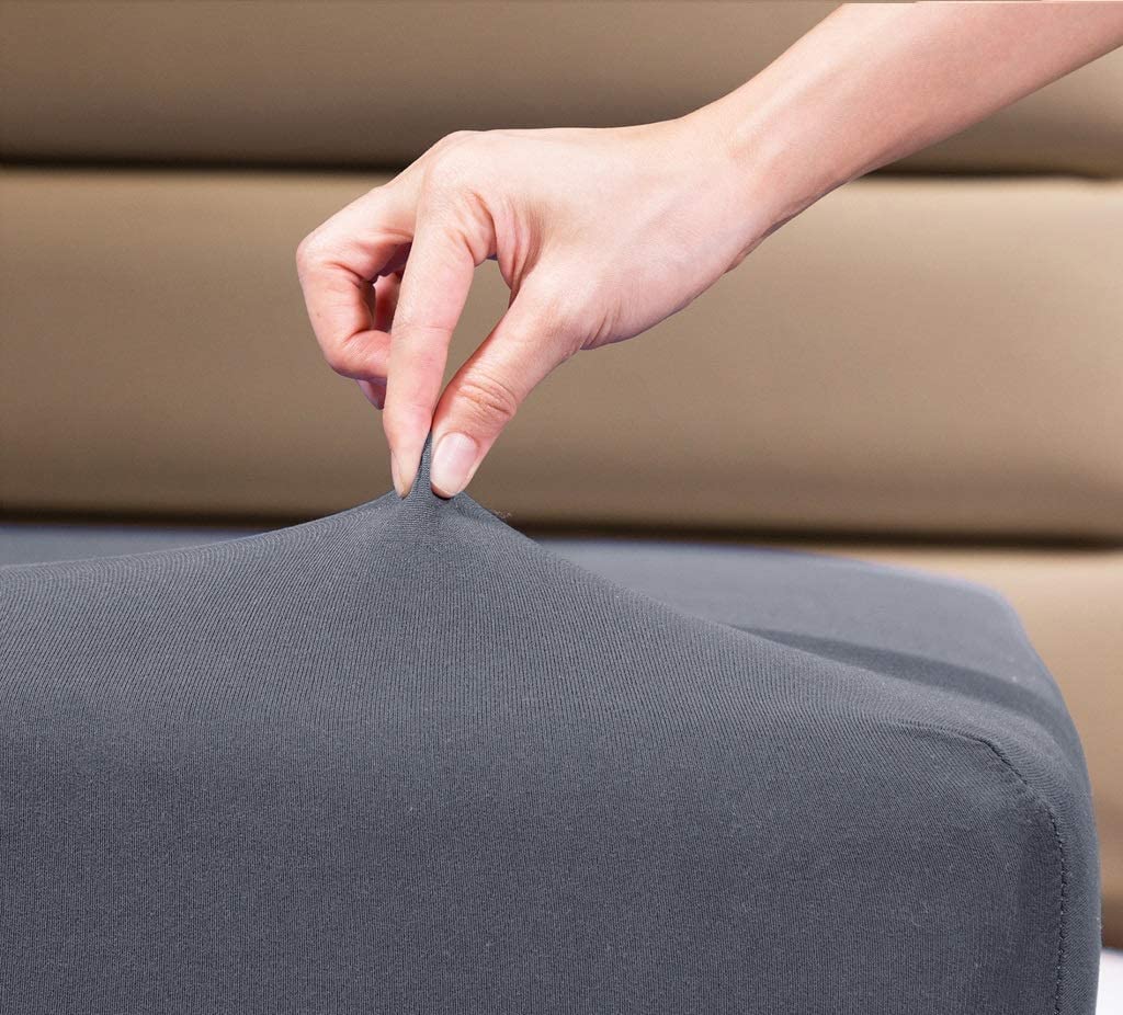 Premium 600 Thread Count Twin XL Fitted Sheet - 100% Combed Cotton, 4-Way Stretch, Deep Pocket (Up to 12