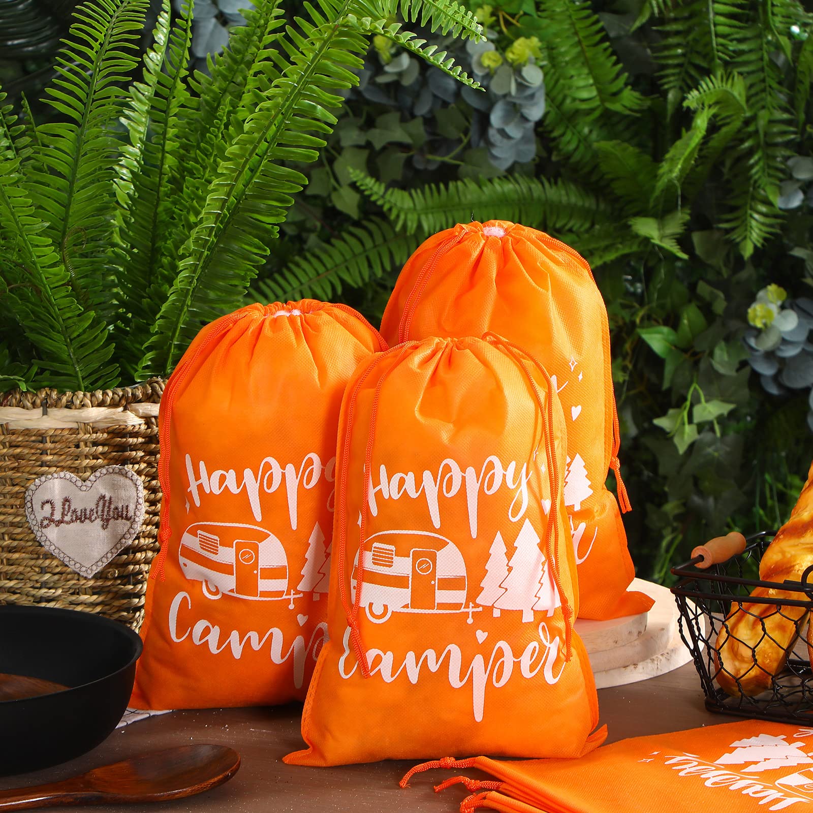 Shappy 16-Pack Adventure Themed Drawstring Bags for Kids - 12.6x8.7 Inch Camping Party Favors, Birthday Gifts & Outdoor Supplies | Perfect for Camp Parties, School Events & Treasure Hunts