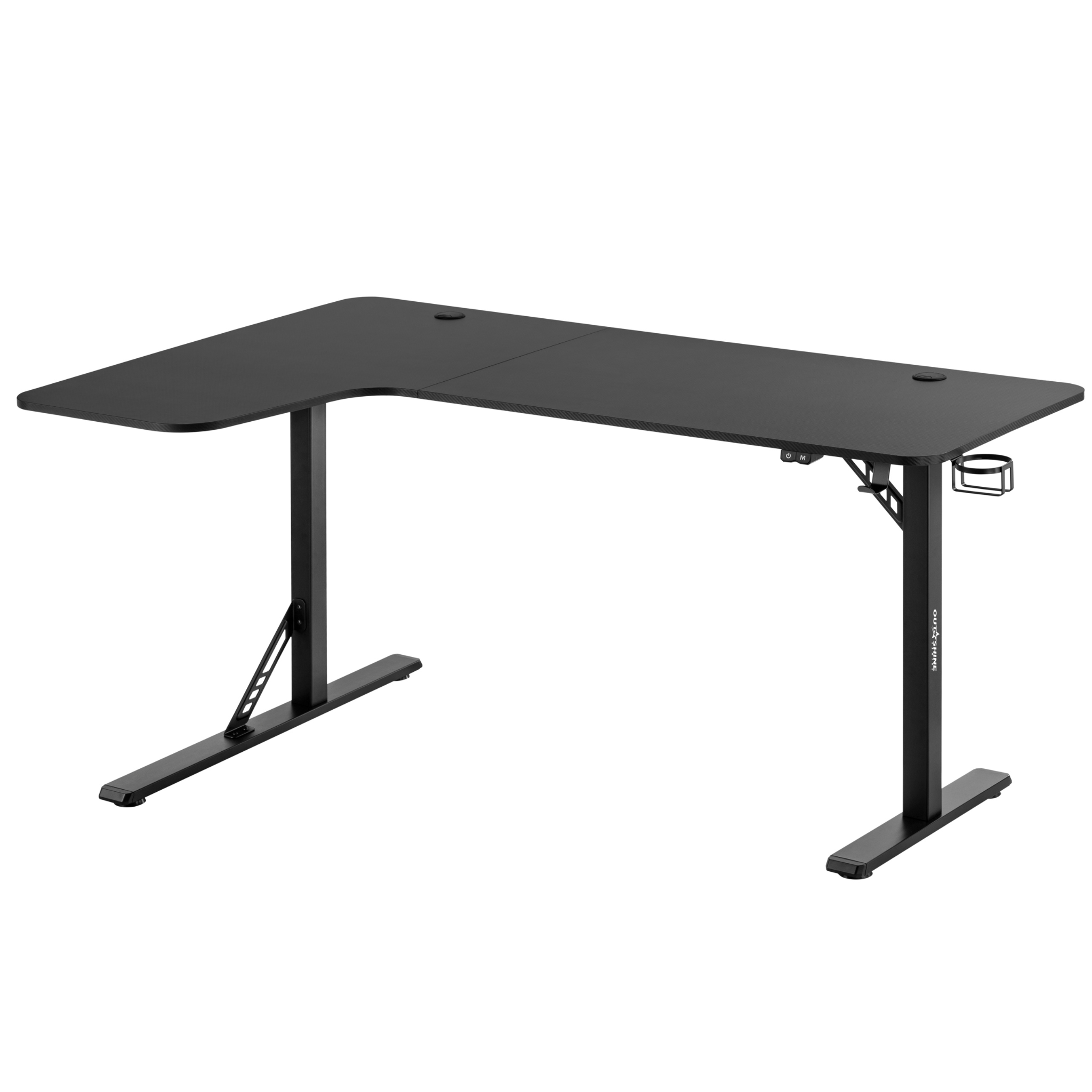 Citadel Gaming Desk V2 - 160cm Wide L-Shaped Computer Desk for PC Gamers | Ergonomic Home Office Setup with Cable Management | Perfect for Streaming & Esports