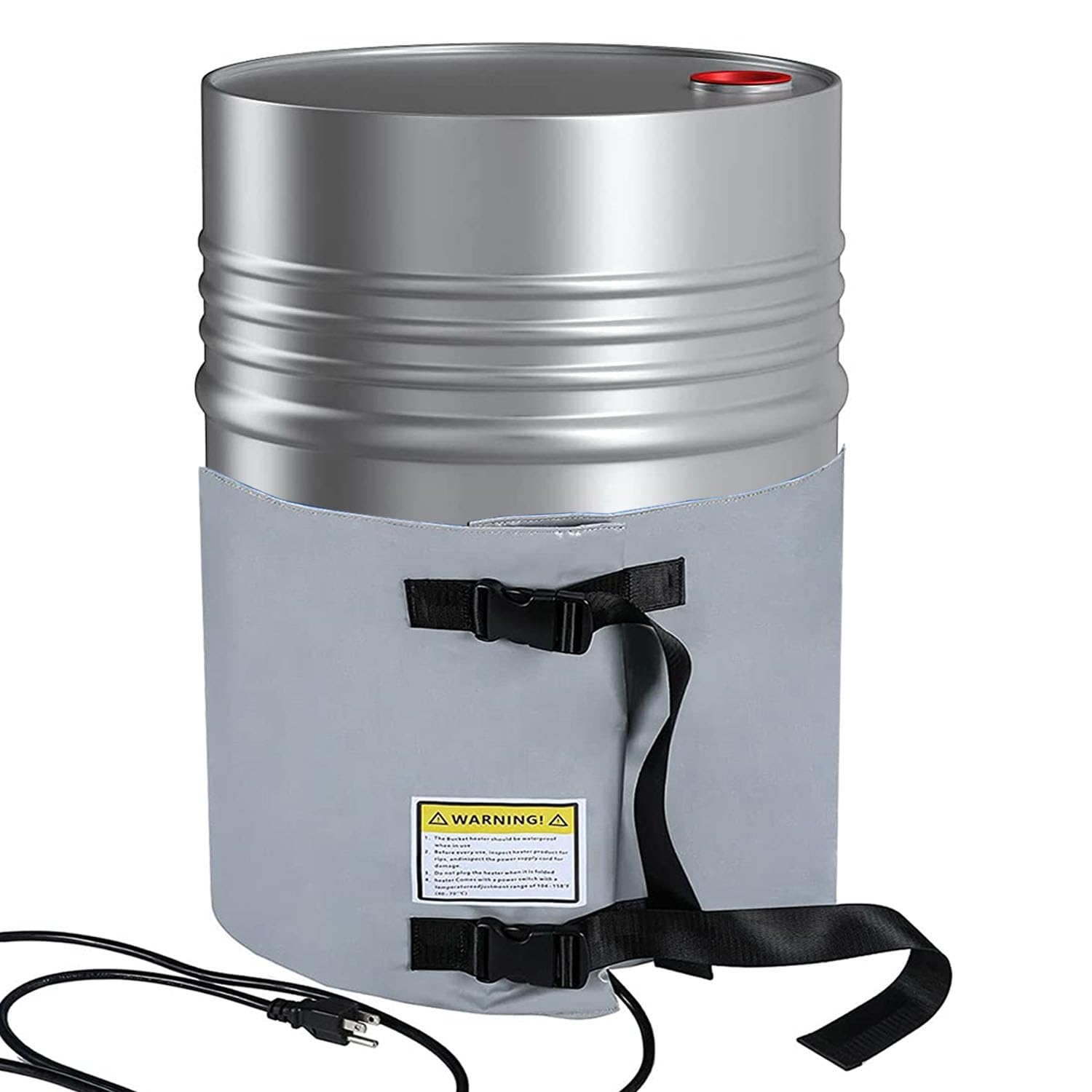 H&G Lifestyles 15-Gallon Insulated Pail Band Heater - 100W 120V Electric Drum Heater for Honey, Grease & Gas Cylinders - Adjustable Temperature Control - Perfect for Brewing, Candle Making & Food Processing