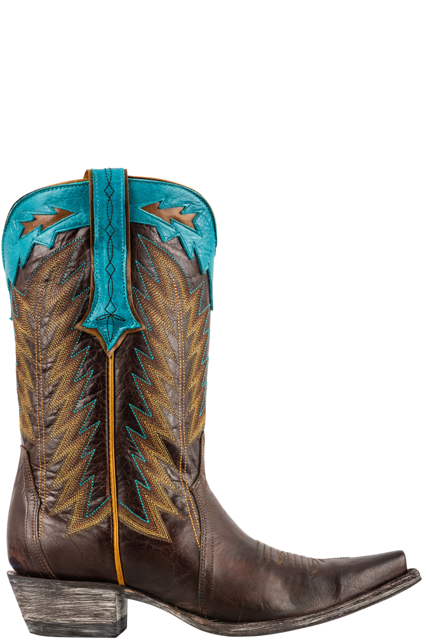 Old Gringo Women's Yucatan Gallegos Western Cowgirl Boots - Brass Toe & Heel - Handcrafted Leather Riding Boots for Country Dancing, Rodeo & Casual Wear