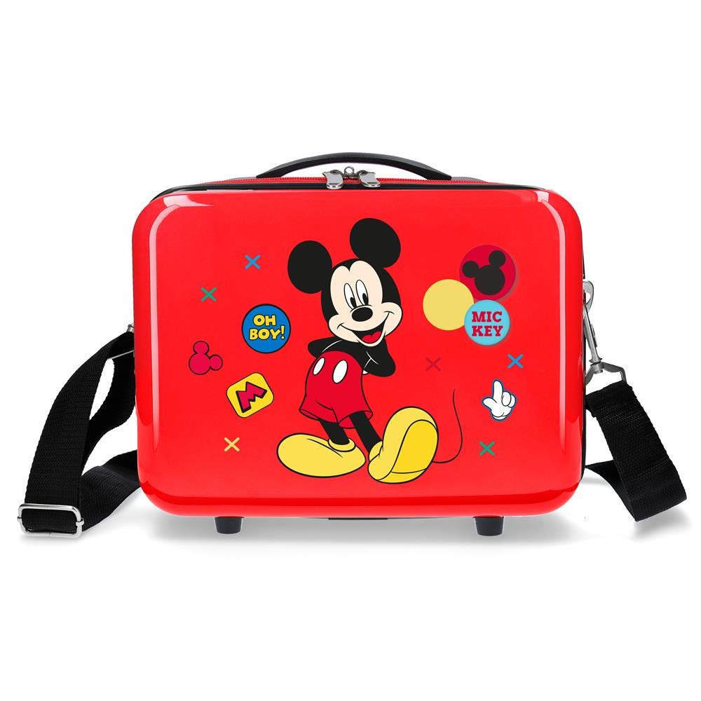 Disney Mickey Mouse Enjoy the Day Makeup Bag - Waterproof Cosmetic Pouch for Travel, Gym & Daily Use | Cute Disney Accessories for Women & Girls