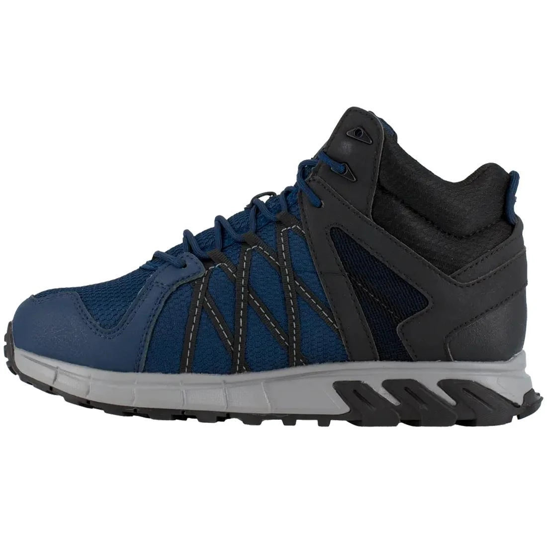 Trailgrip Alloy Toe Athletic Work Boots for Men - Navy/Black Safety Shoes - Lightweight & Durable for Construction, Hiking & Outdoor Work
