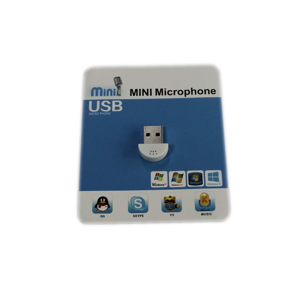 Mini USB Microphone for Computer, Laptop, Desktop - Driver-Free, White - Ideal for Gaming, Streaming, Podcasting & Online Meetings