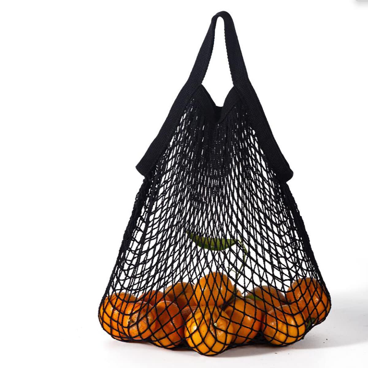 FZBNSRKO 2-Pack Cotton Mesh Grocery Bags - Reusable Shopping Bags for Fruits, Vegetables & Farmers Market - Eco-Friendly Produce Bags for Sustainable Shopping & Grocery Storage