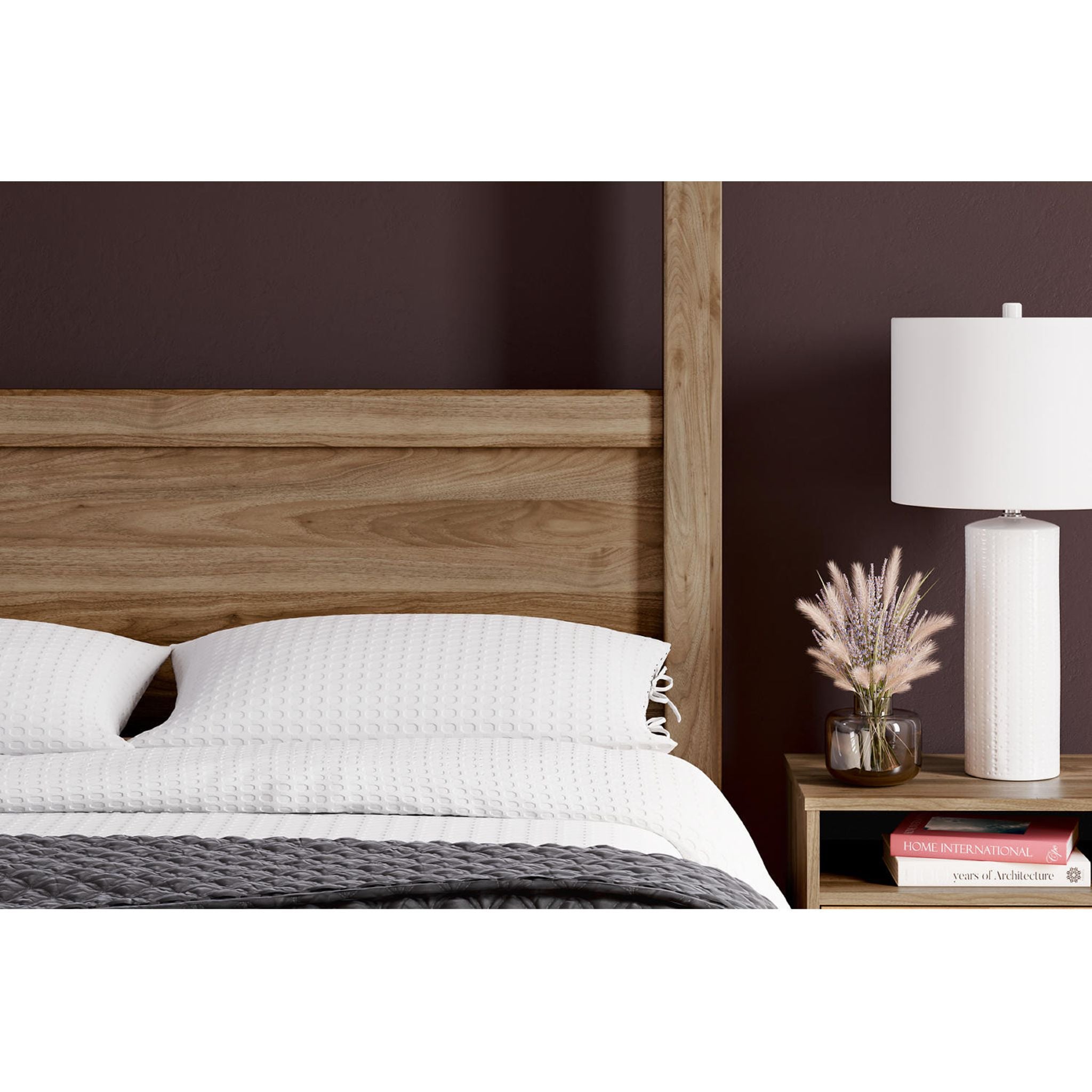 Aprilyn Queen Canopy Bed Frame with Honey Finish - Elegant Four-Poster Bed for Bedroom Decor, Romantic Master Suite or Guest Room