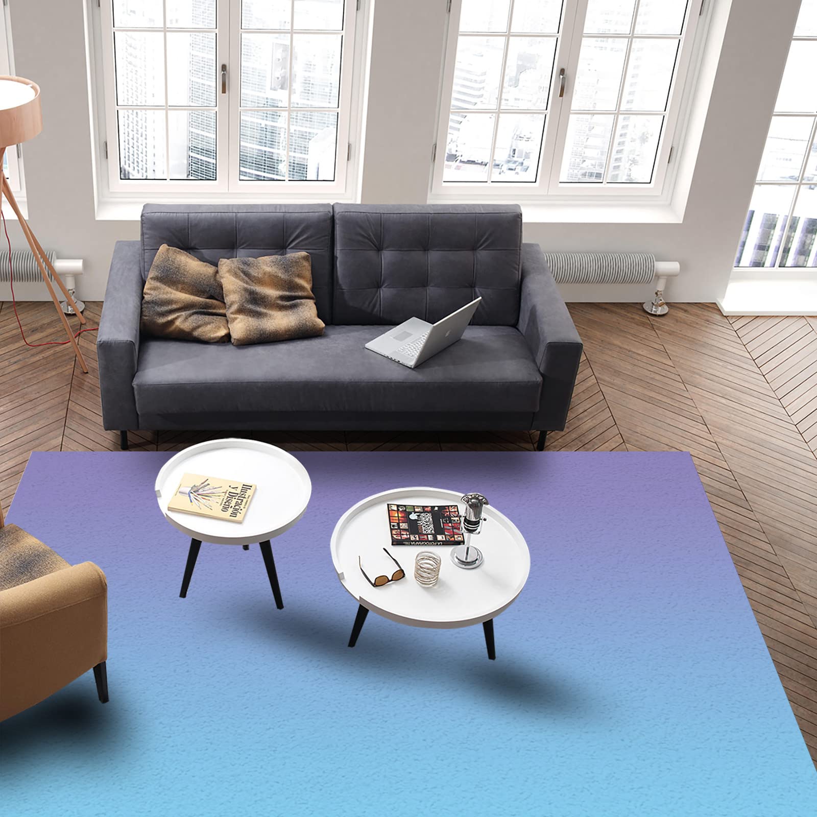 Large Non-Slip Area Rug 2'7