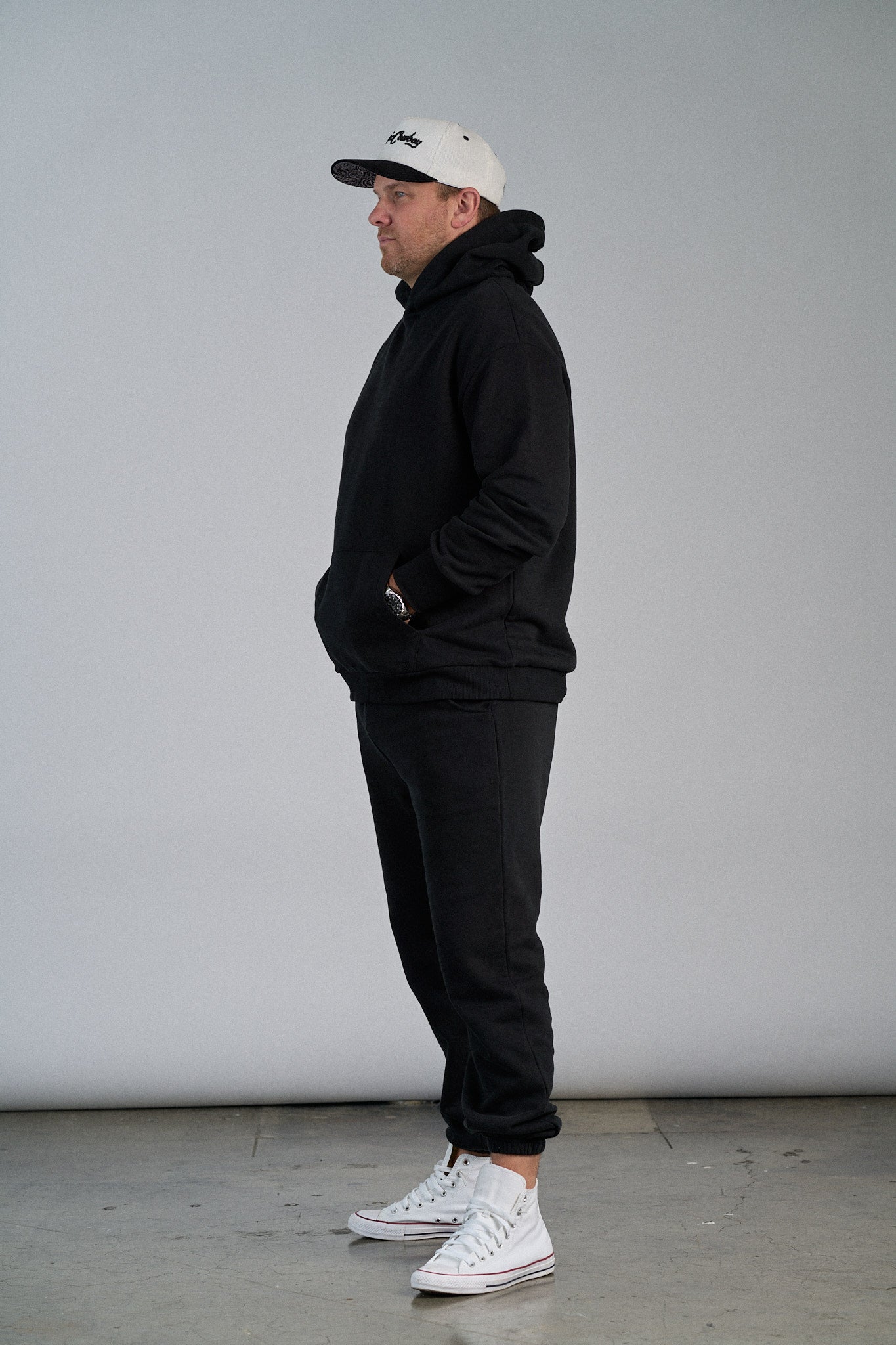 Men's Black Elevated Hoodie - Premium Zip-Up Sweatshirt for Casual Wear & Outdoor Activities