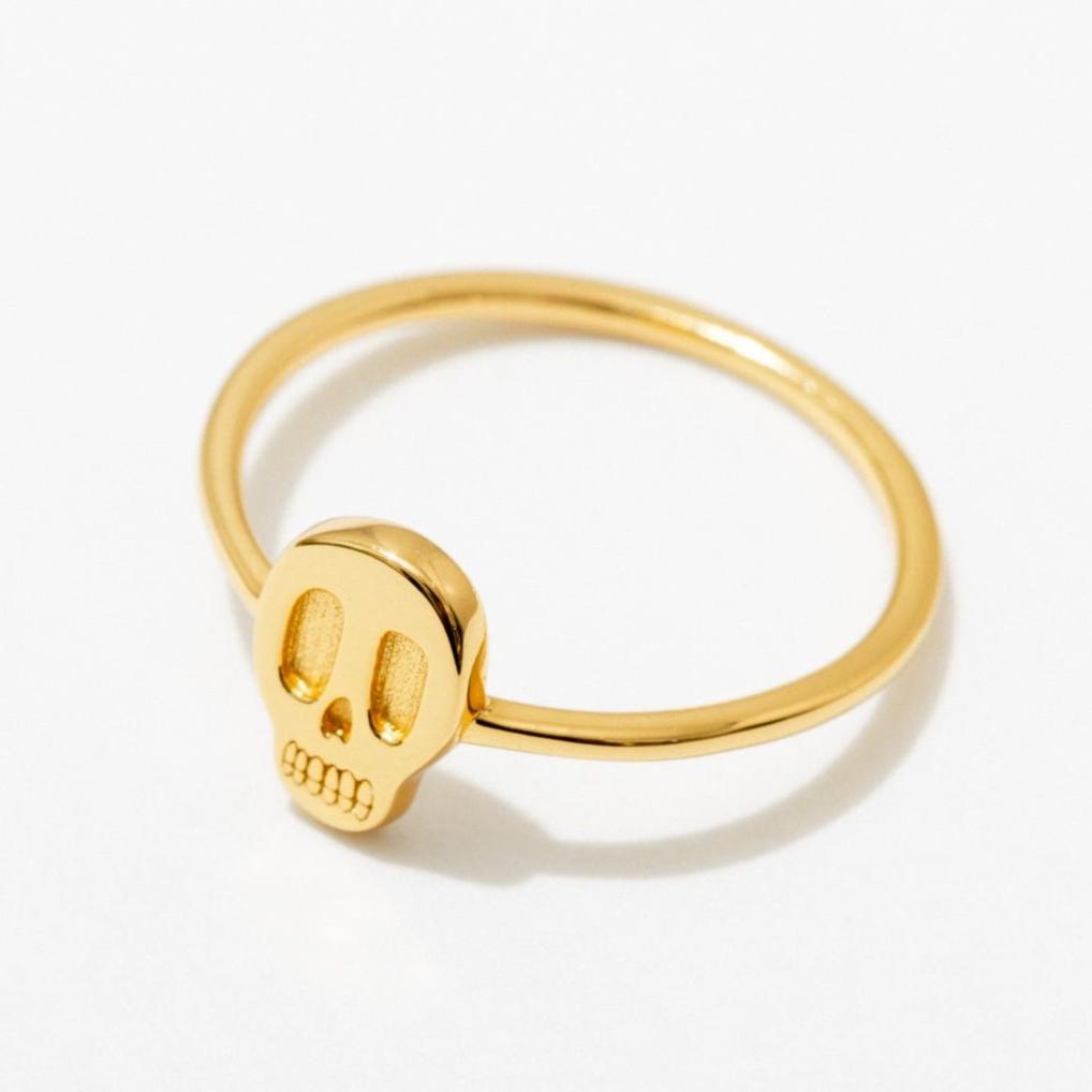 Skull Stacking Ring Set - Gothic Punk Jewelry for Women & Men - Perfect for Layering & Everyday Wear - Trendy Accessories for Halloween, Parties & Alternative Fashion