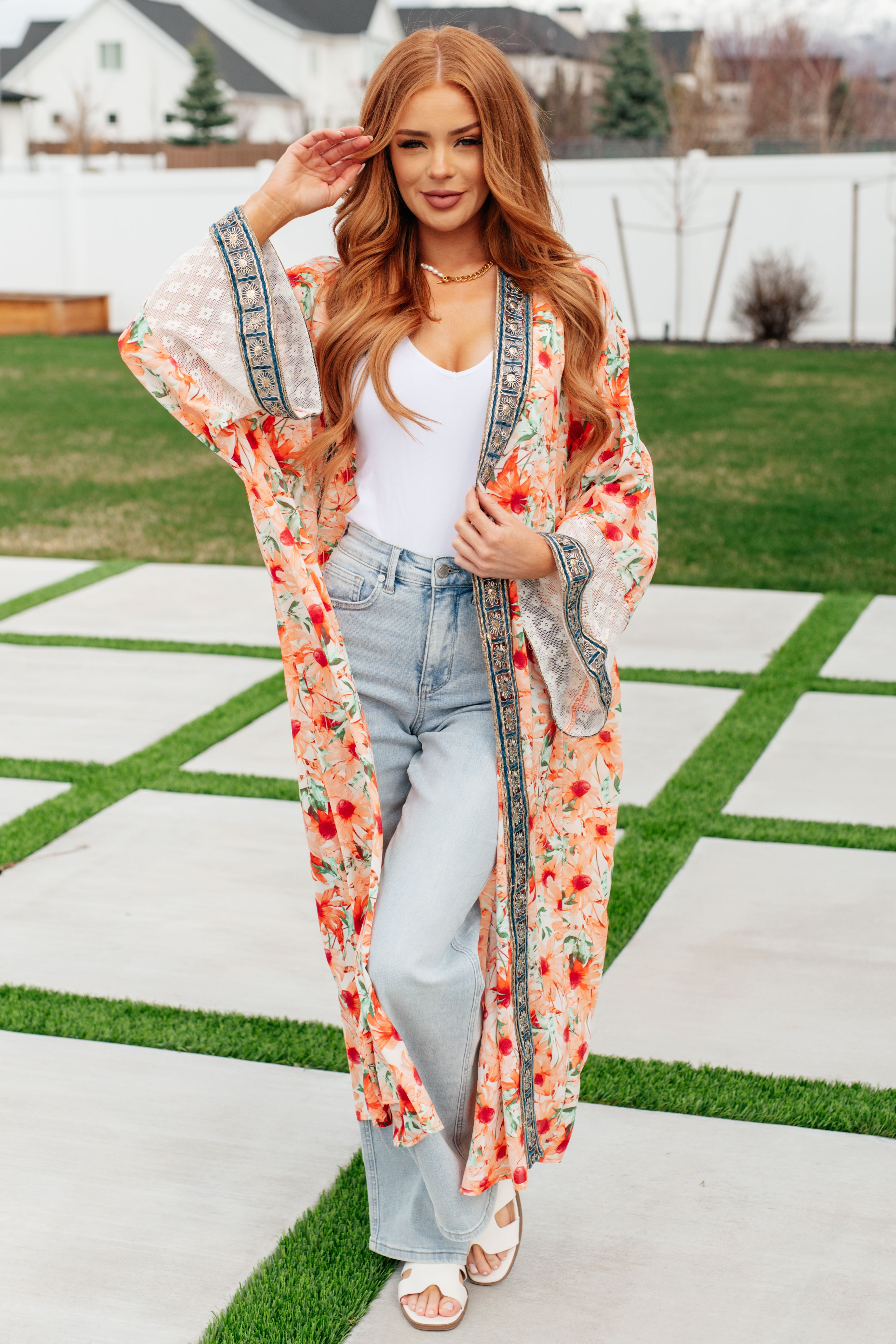 Festival of Feelings Duster Kimono - Elegant Flowy Long Cardigan for Women | Perfect for Festivals, Beach Cover Up, or Boho Chic Outfits