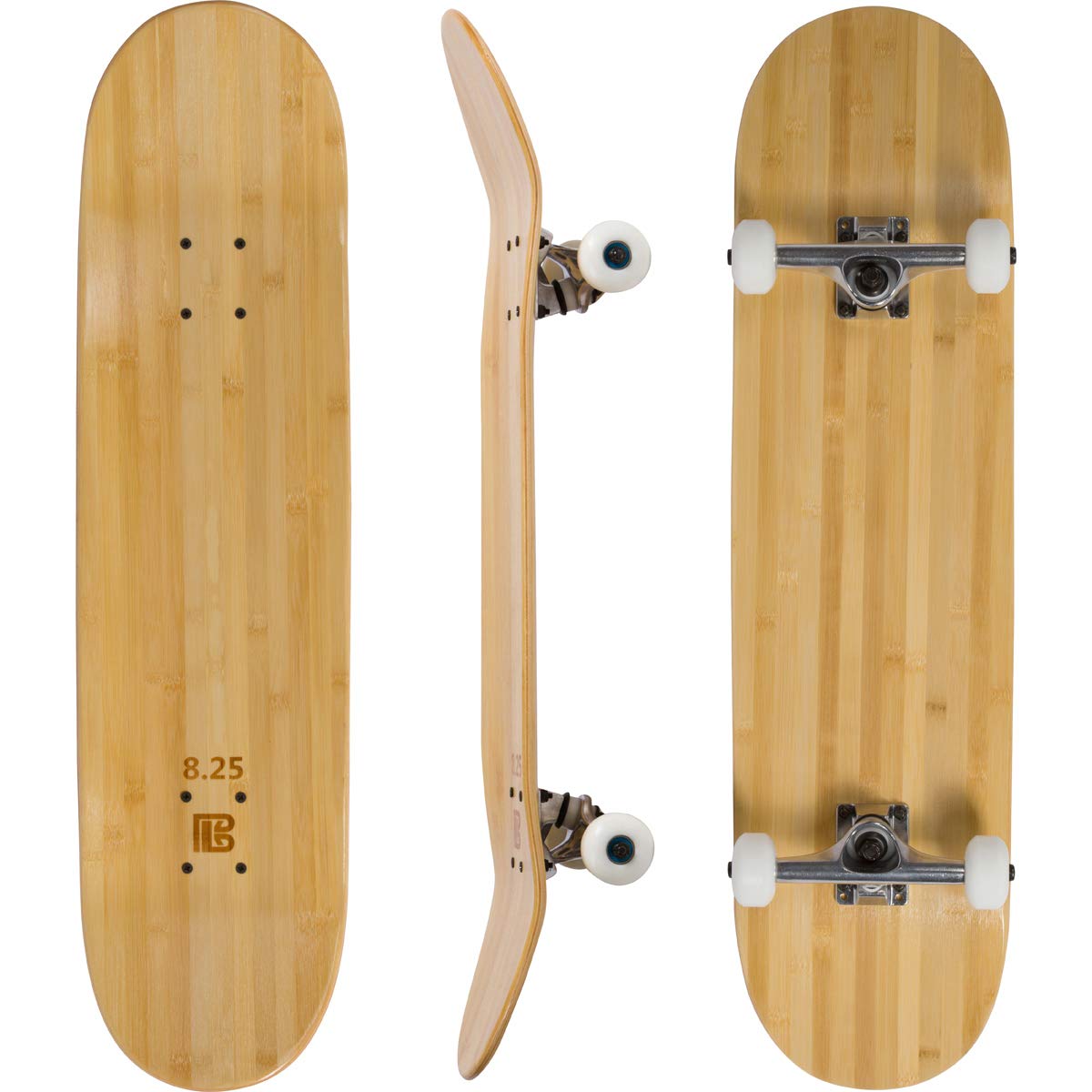 Premium Bamboo Skateboard Complete Set - Lightweight, Durable & High-Performance Deck with Trucks, Wheels, ABEC 7 Bearings, Grip Tape & Bonus Y Tool - Perfect for Street Skating, Commuting & Tricks