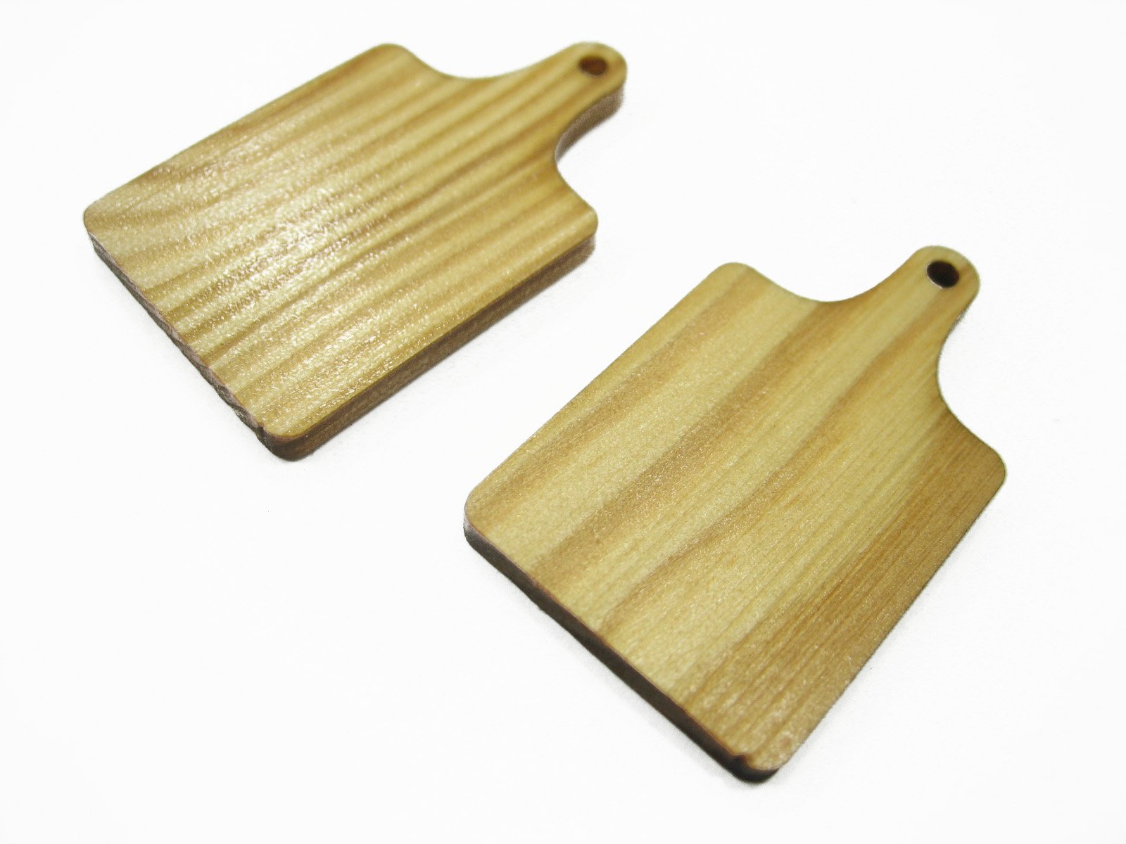 2-Piece Wooden Cutting Board Set - Miniature Kitchen Accessories for Dollhouse & DIY Crafts - Perfect for Miniature Cooking, Baking & Play Scenes