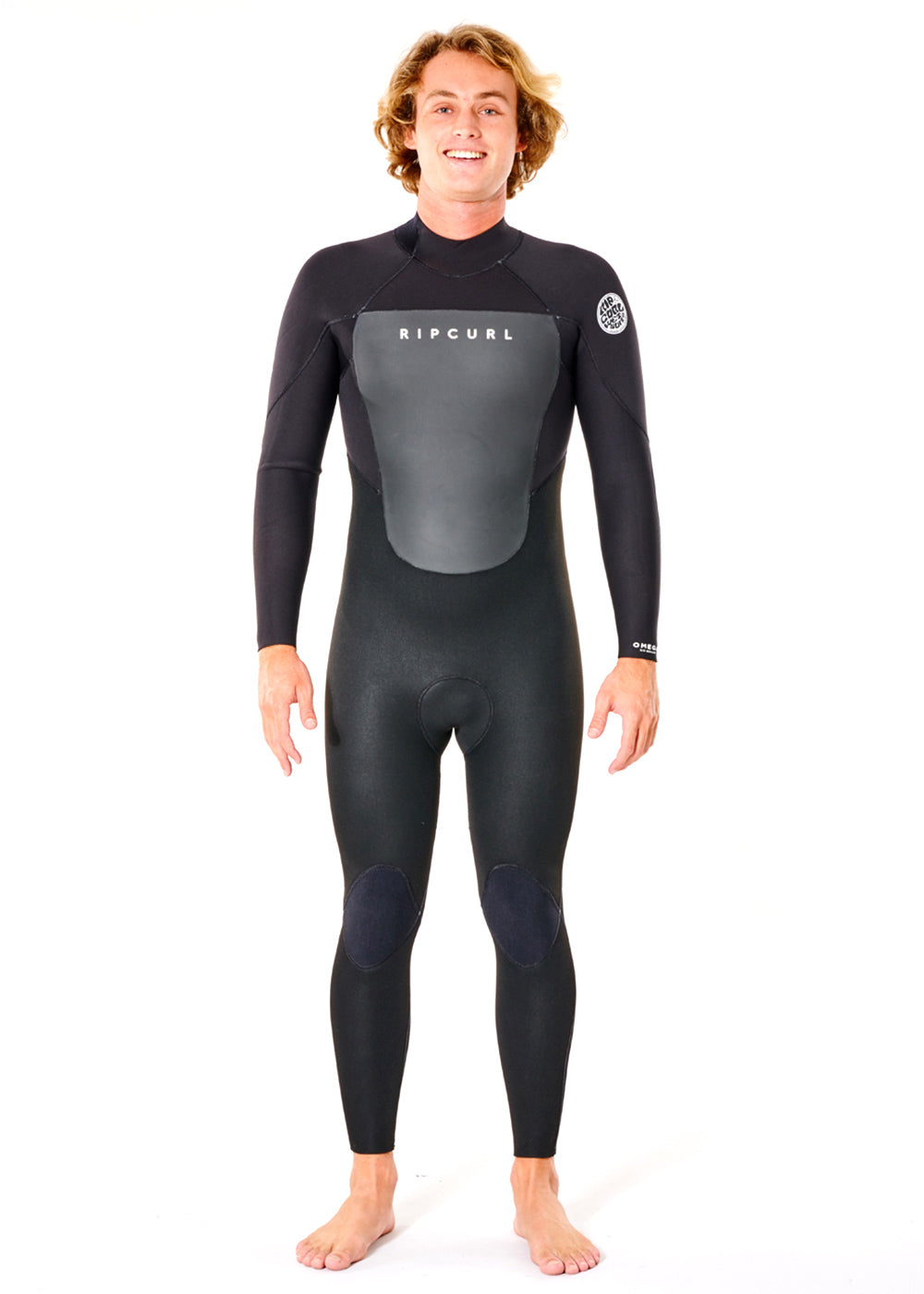 Rip Curl Men's Omega 4/3mm Back Zip GBS Steamer Wetsuit - Warm & Flexible Surfing Suit for Cold Water Surfing, Diving & Water Sports