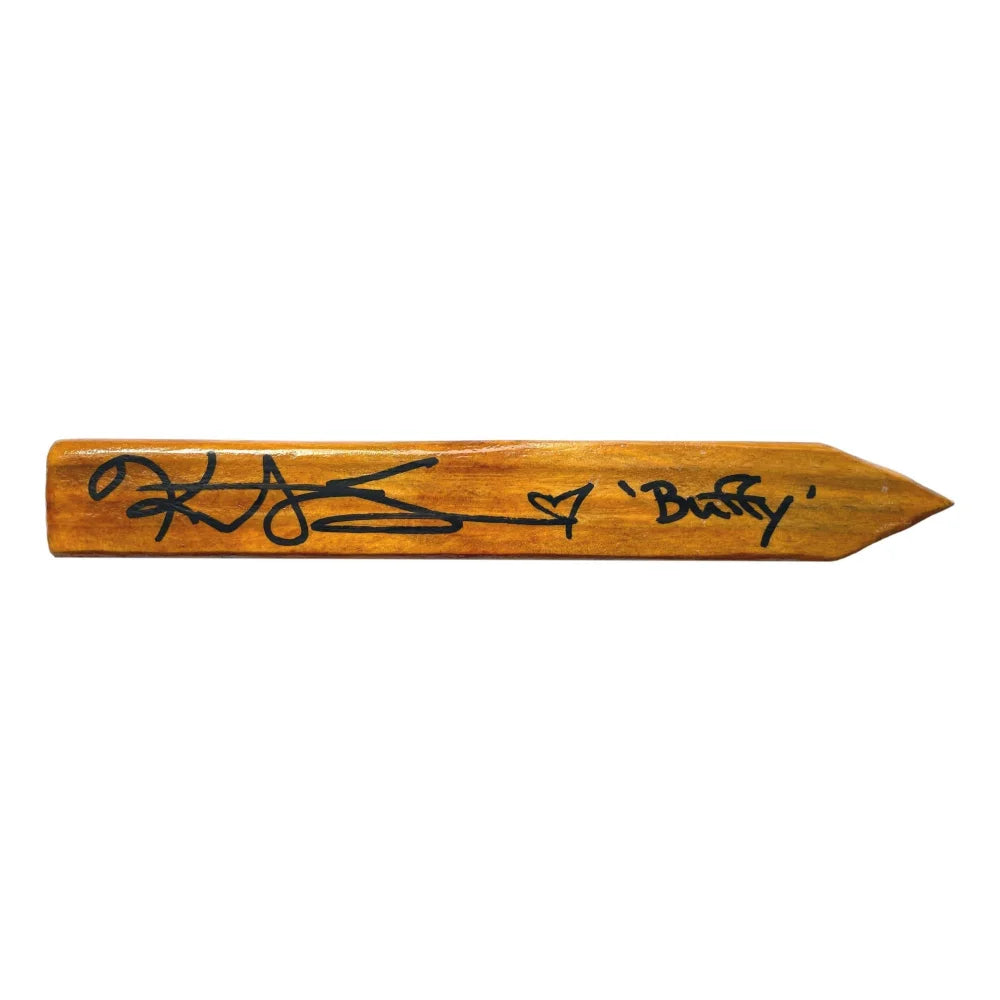 Kristy Swanson Autographed Buffy the Vampire Slayer Wooden Stake with JSA COA - Signed Collectible for Horror Fans & TV Memorabilia Display