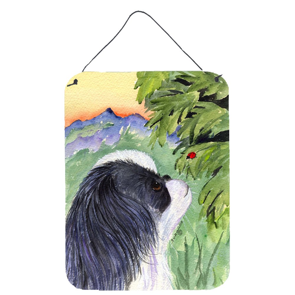 Japanese Chin Dog Wall Art - 12x16 Inch Aluminum Metal Sign for Kitchen, Bar, Bathroom & Front Door Decor | Vintage Style Home Plaque | Perfect for Pet Lovers & Housewarming Gifts