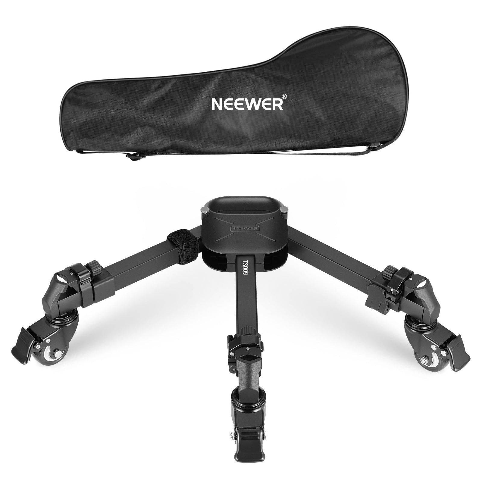 NEEWER TS009 Quick Lock Release Tripod Dolly for Photography - Smooth Rolling Camera Dolly for Video Shooting, Live Streaming & Studio Photography