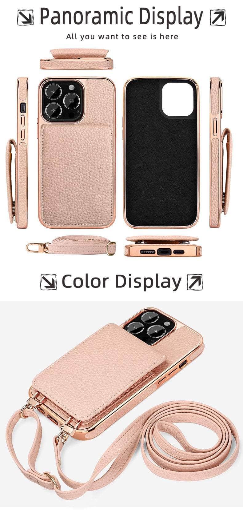 Vietao Genuine Leather Wallet Case for iPhone 14 Plus - Slim RFID Blocking Credit Card Holder with Magnetic Closure | Perfect for Business, Travel & Everyday Use