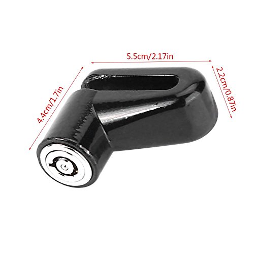 Portable Metal Bike Disc Brake Lock with 2 Keys - High Security Bicycle Lock for Mountain Bikes & Road Bikes (Black) | Ideal for Commuting, Travel & Outdoor Cycling Protection