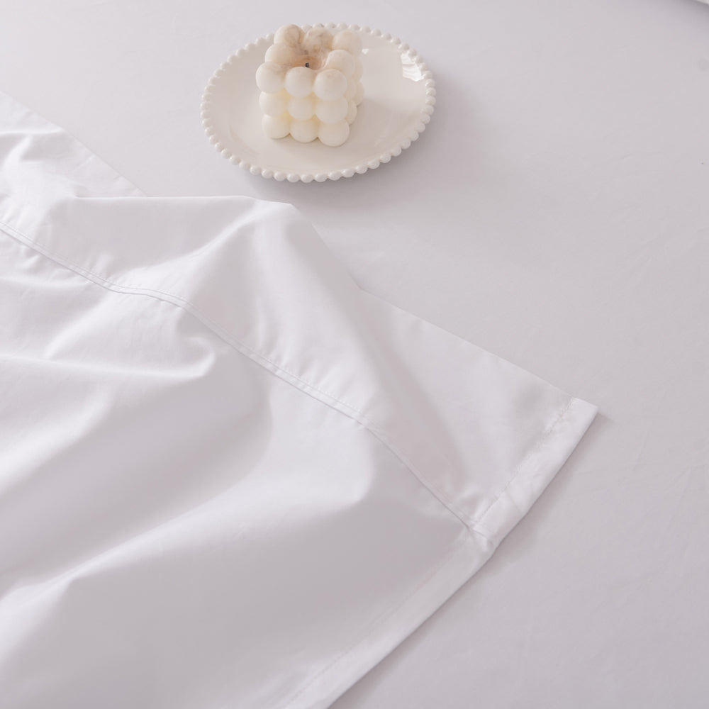 Premium 400 Thread Count Casey Cotton Flat Sheet - White Super King Size for Ultimate Comfort | Perfect for Luxury Bedrooms, Hotels, and Guest Rooms