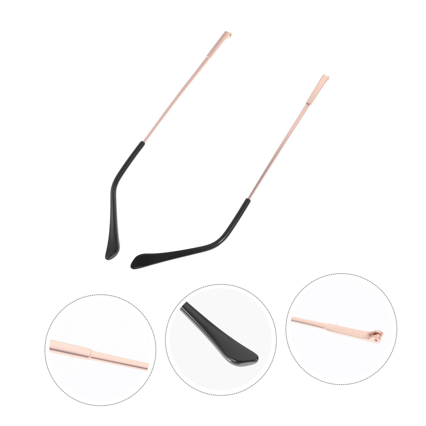 JECOMPRIS 1 Pair of Glasses Replacement Arms - Adjustable Eyeglass Temple Hooks for Repairing Broken Frames (Fits Most Glasses & Sunglasses) - Perfect for Reading, Driving, and Outdoor Activities