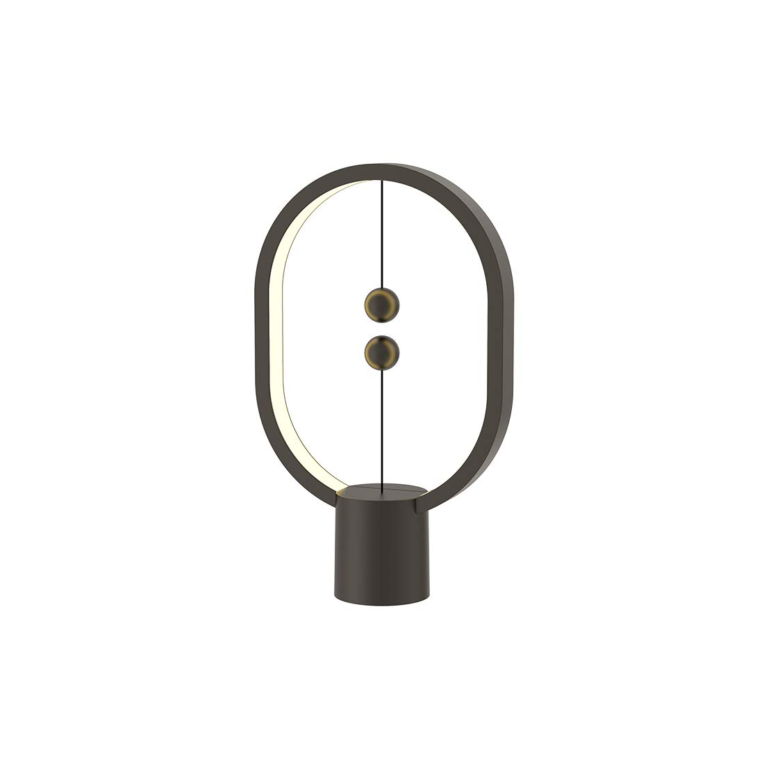 Allocacoc Heng Balance Table Lamp - USB Powered LED Magnetic Desk Light with Mid-Air Switch, Eye-Care Soft Lighting for Home Office, Study & Bedroom (Mini Dark Grey) - Perfect for Night Reading & Workspace Illumination