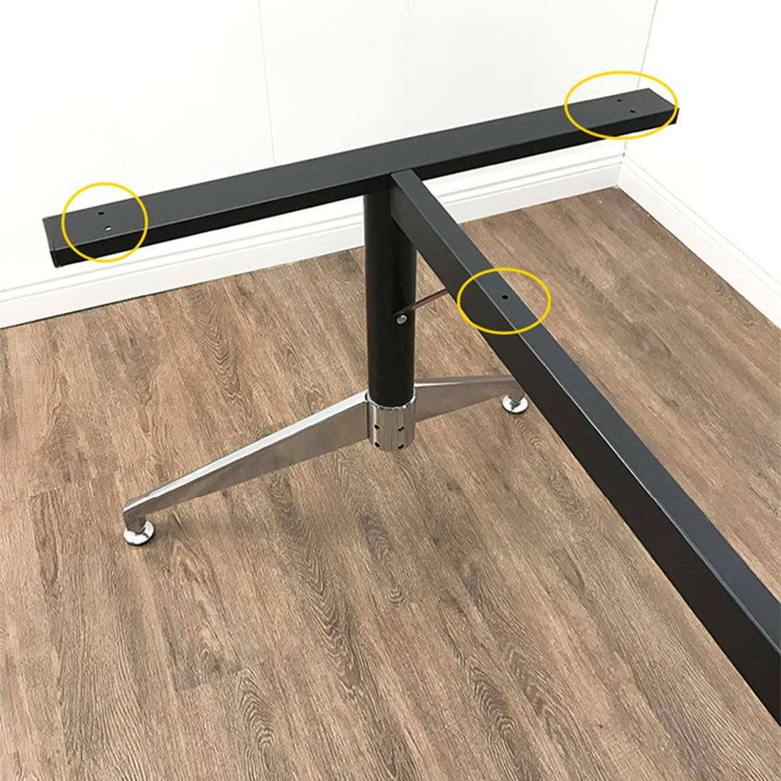 Black Wrought Iron DIY Furniture Support Feet - Non-Slip Desk Legs for Computer Tables & Workstations (1 Pack) | Perfect for Home Office, Gaming Setup & Study Room Furniture