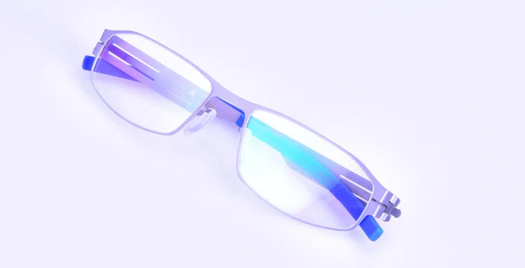 Aimee Unisex Full Rim Oval Stainless Steel Eyeglasses Frame 13454 - Lightweight & Durable for Reading, Driving & Everyday Wear