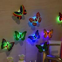 10 Pcs 3D Butterfly LED Wall Stickers - Self-Adhesive Home Decor for Living Room, Bedroom, Nursery - Fashionable Night Light Wall Decals for Parties & Romantic Ambiance