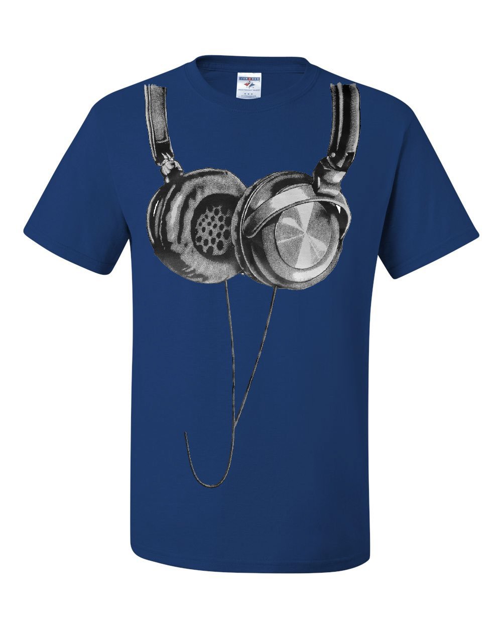 DJ Music T-Shirt with Huge Hanging Headphones Design - Cool Graphic Tee for Music Lovers, DJs & Concert Goers - Perfect for Parties, Gigs & Casual Wear