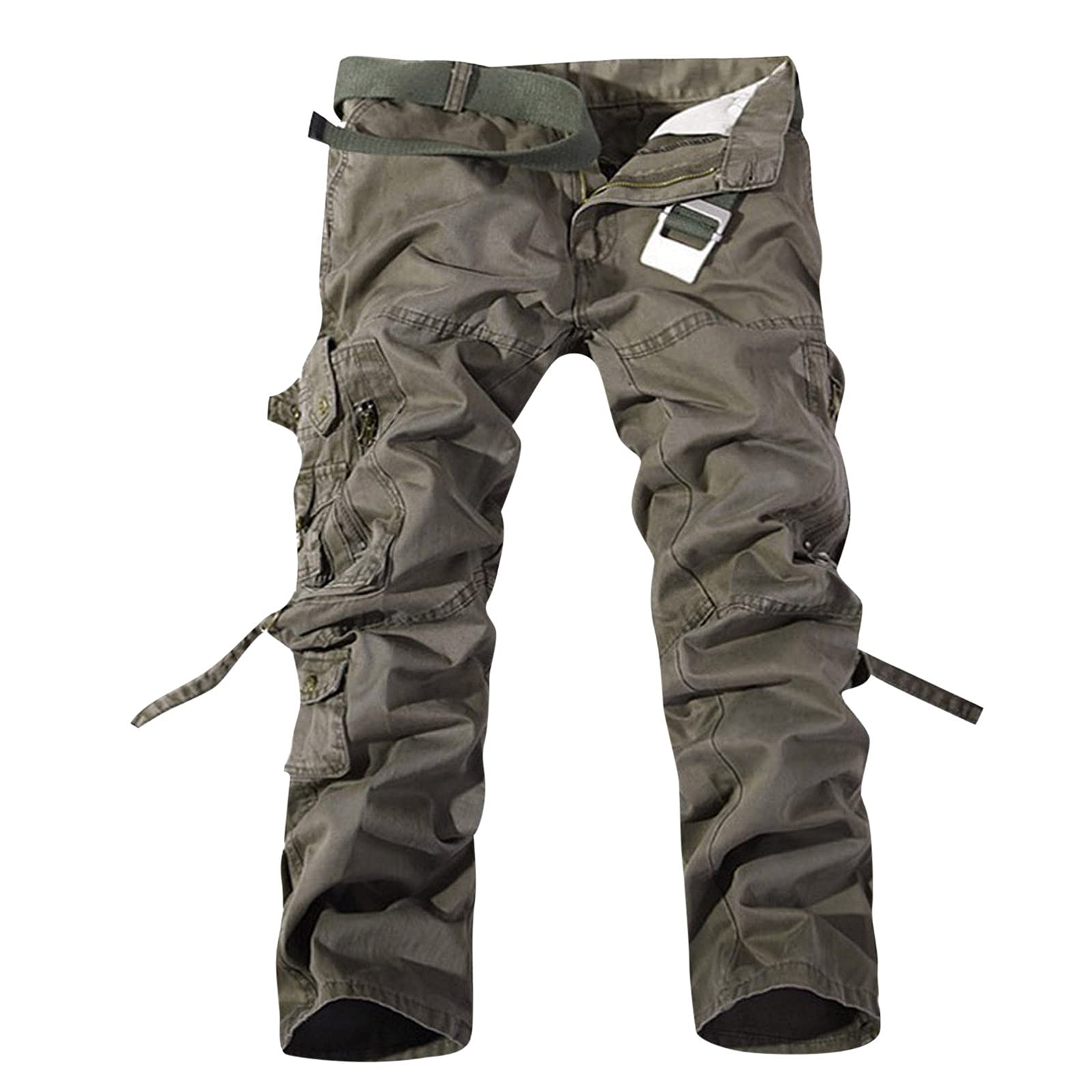 Baskuwish Men's Tactical Cargo Pants - Waterproof Outdoor Hiking Work Pants with Multiple Pockets, Sweatpants for Casual Wear & Adventure Activities | Perfect for Camping, Hiking, Workwear & Street Style