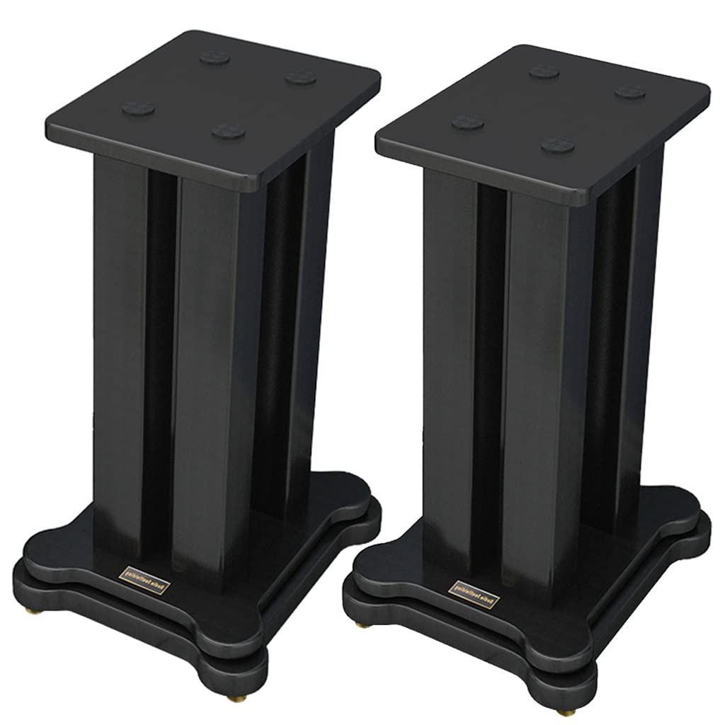 Winvacco Universal Metal Speaker Stands for Bookshelf & Satellite Speakers - 60cm Height with C-Size Upper Tray - Home Theater Surround Sound System Accessories - Perfect for Living Room, Gaming Setup & Home Cinema